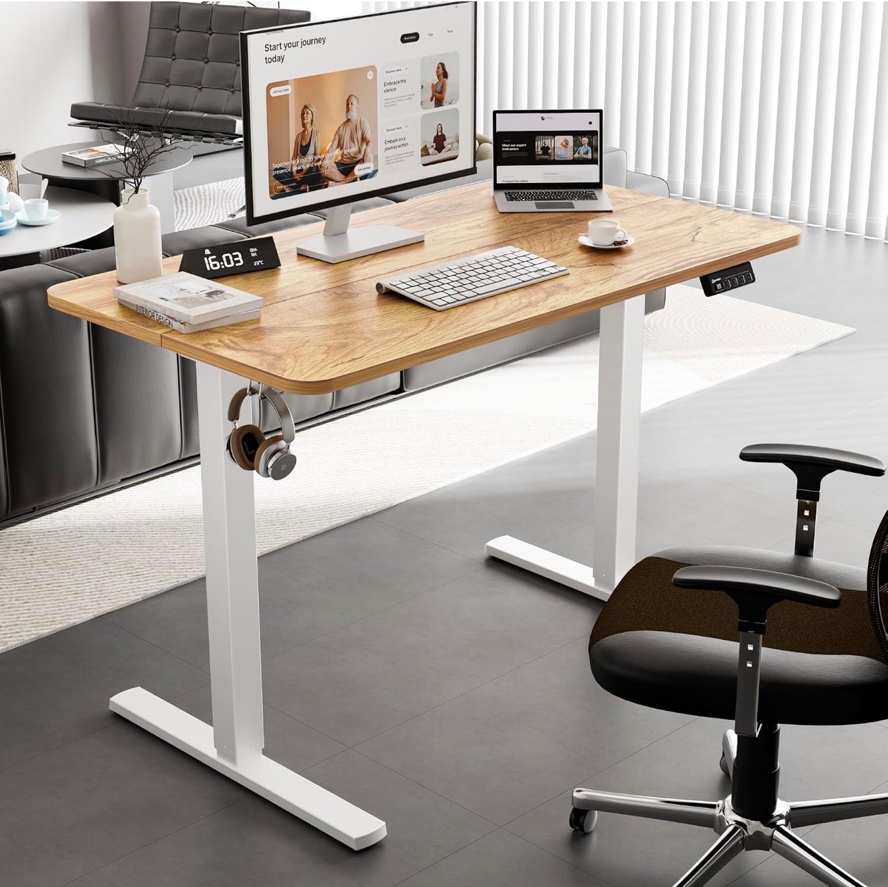 NEW: Standing Desk 43x24" Height Adjustable with Splice Board - photo 3