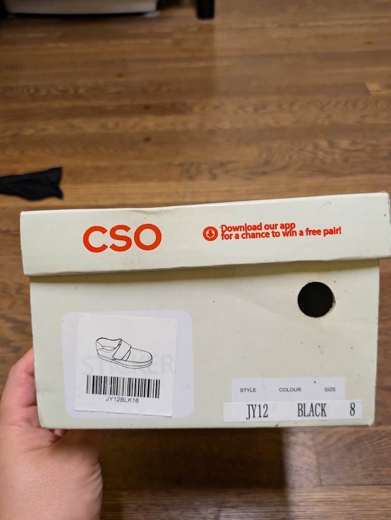 NEW CSO Slip On Velcro Shoes - Mens Size 8 Black - photo 3