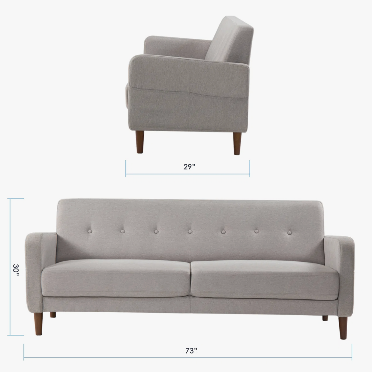 Mellow Upholstered 73'' Sofa - photo 3