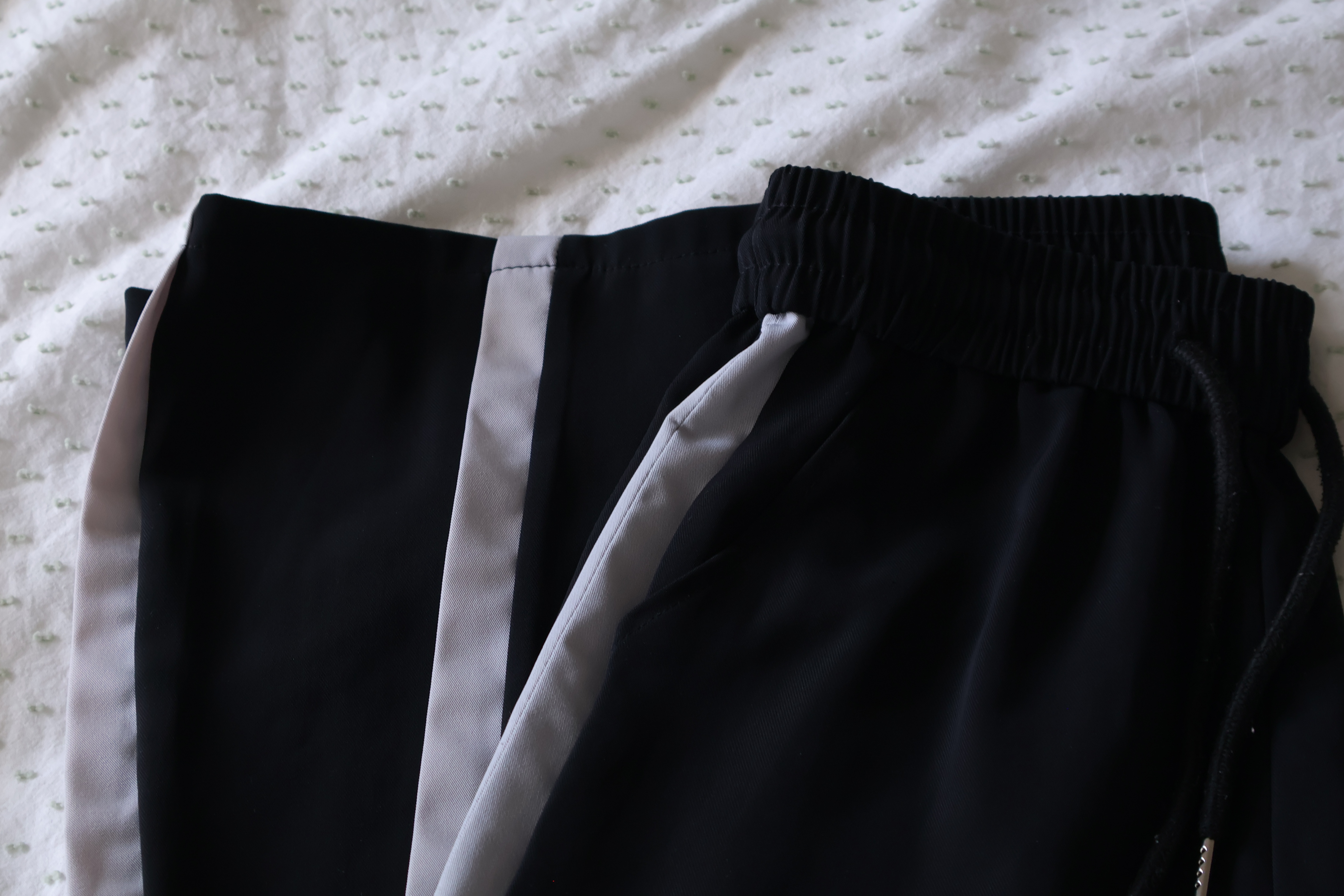 Black striped track pants - photo 2