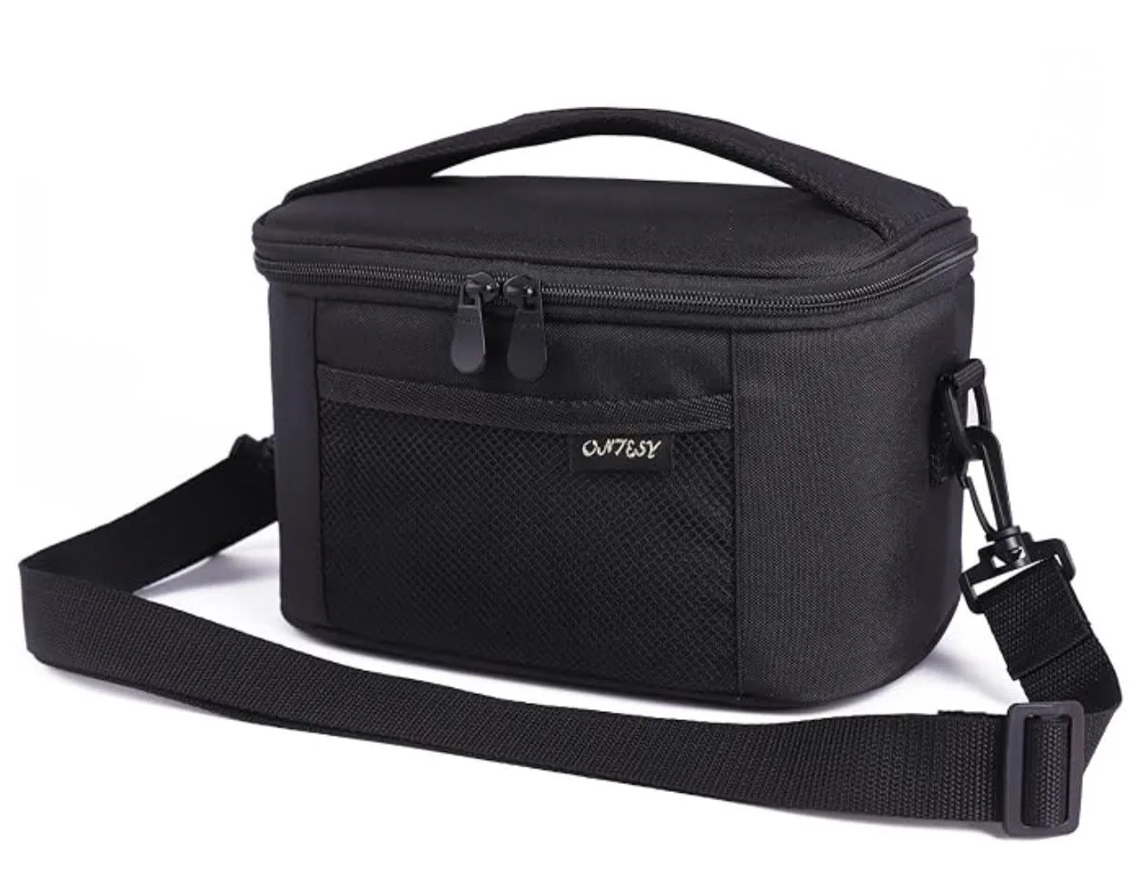 ONTESY Insulated Lunch Bag, Black 7L