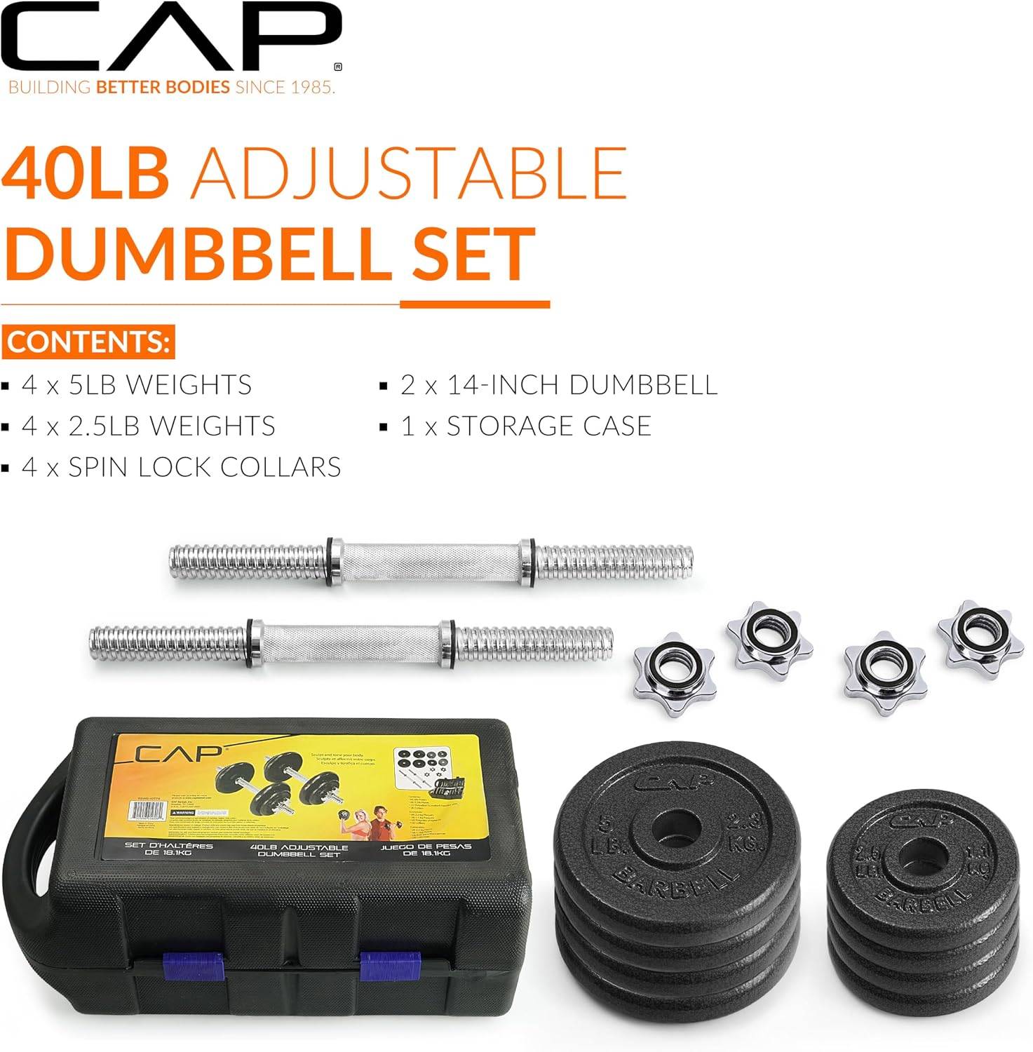 Workout Bench (adjustable) + 40LB Barbell Dumbbell Set - photo 3