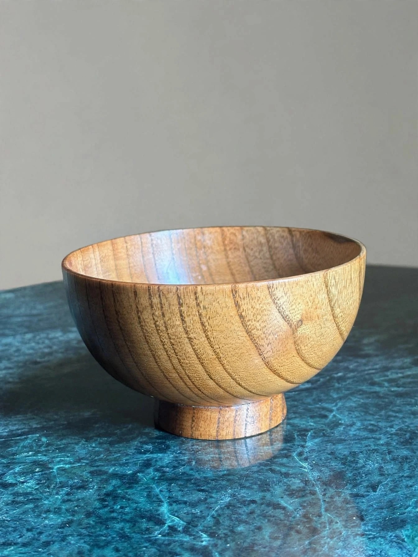 Small Mid-Century Modern Teak Wood Footed Bowl - photo 2