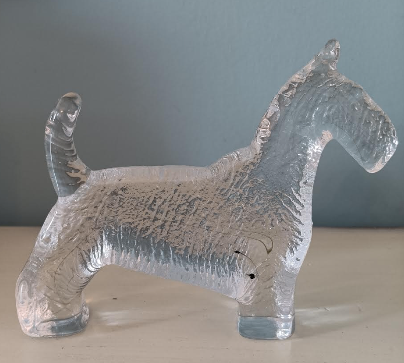 Vintage Kosta Boda Scottish Terrier glass sculpture paperweight - photo 3