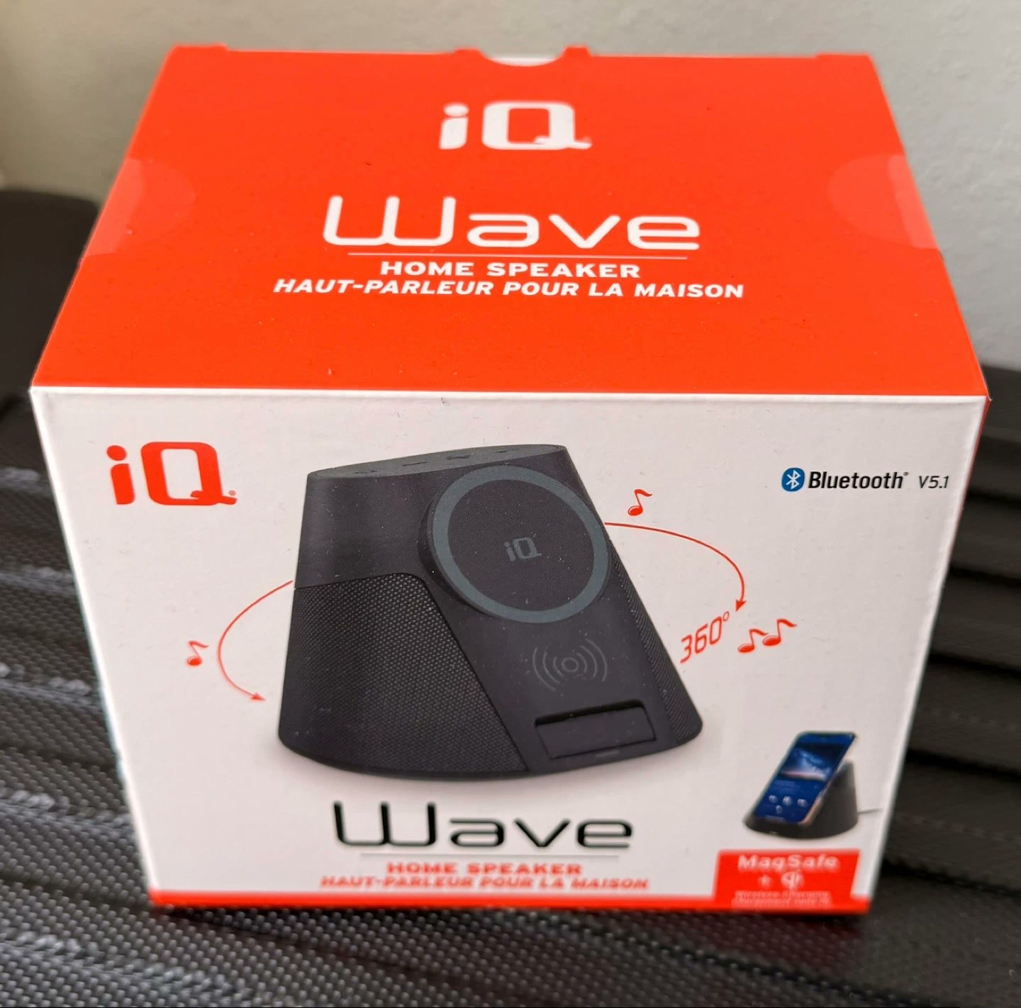 iQ Wave Home Speaker - Bluetooth 5.1 + Wireless Charging Stand