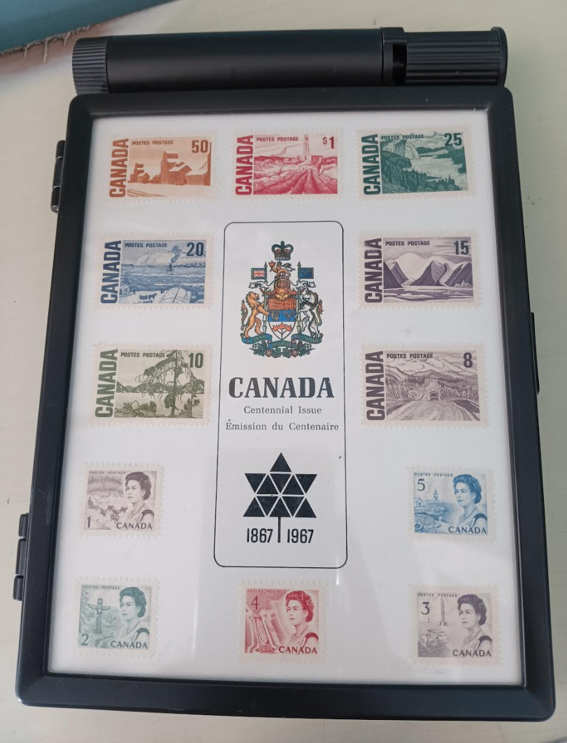Canada Centennial Issue 1867 - 1967 stamps & stamp box