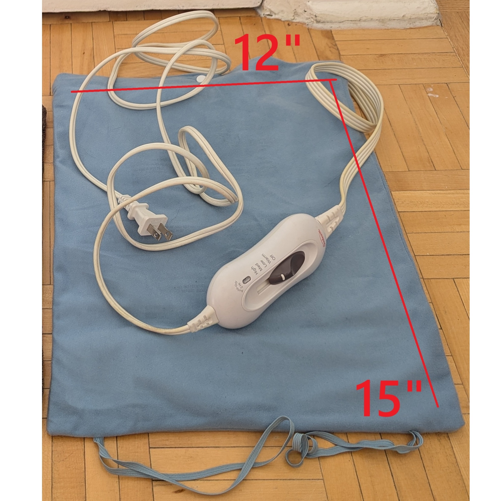 Used 12x15" Electric Heating Pad
