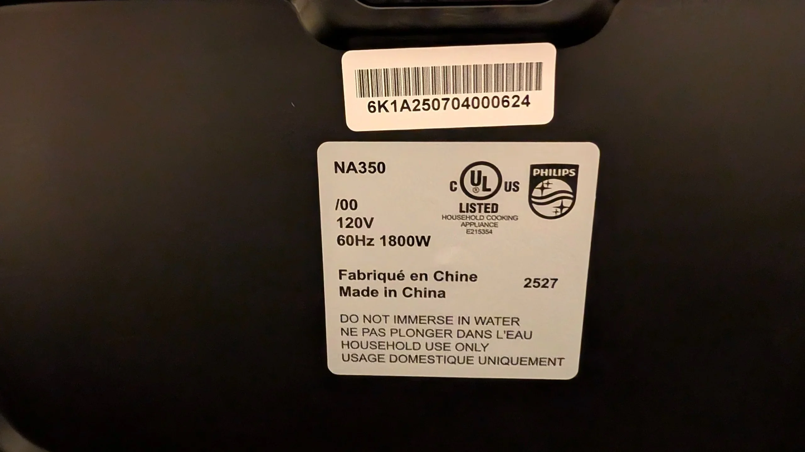 Philips NA350 Dual Basket Air Fryer RapidAir