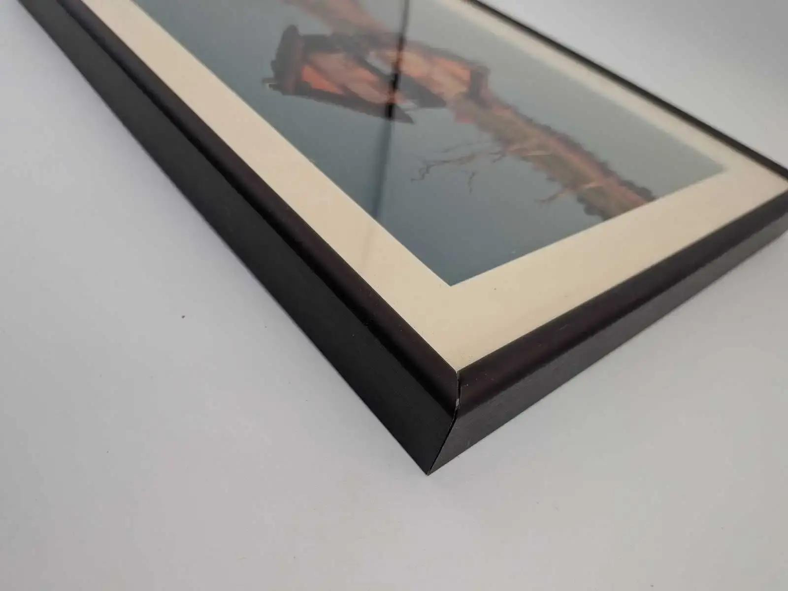Framed Lake House Landscape Art - photo 3