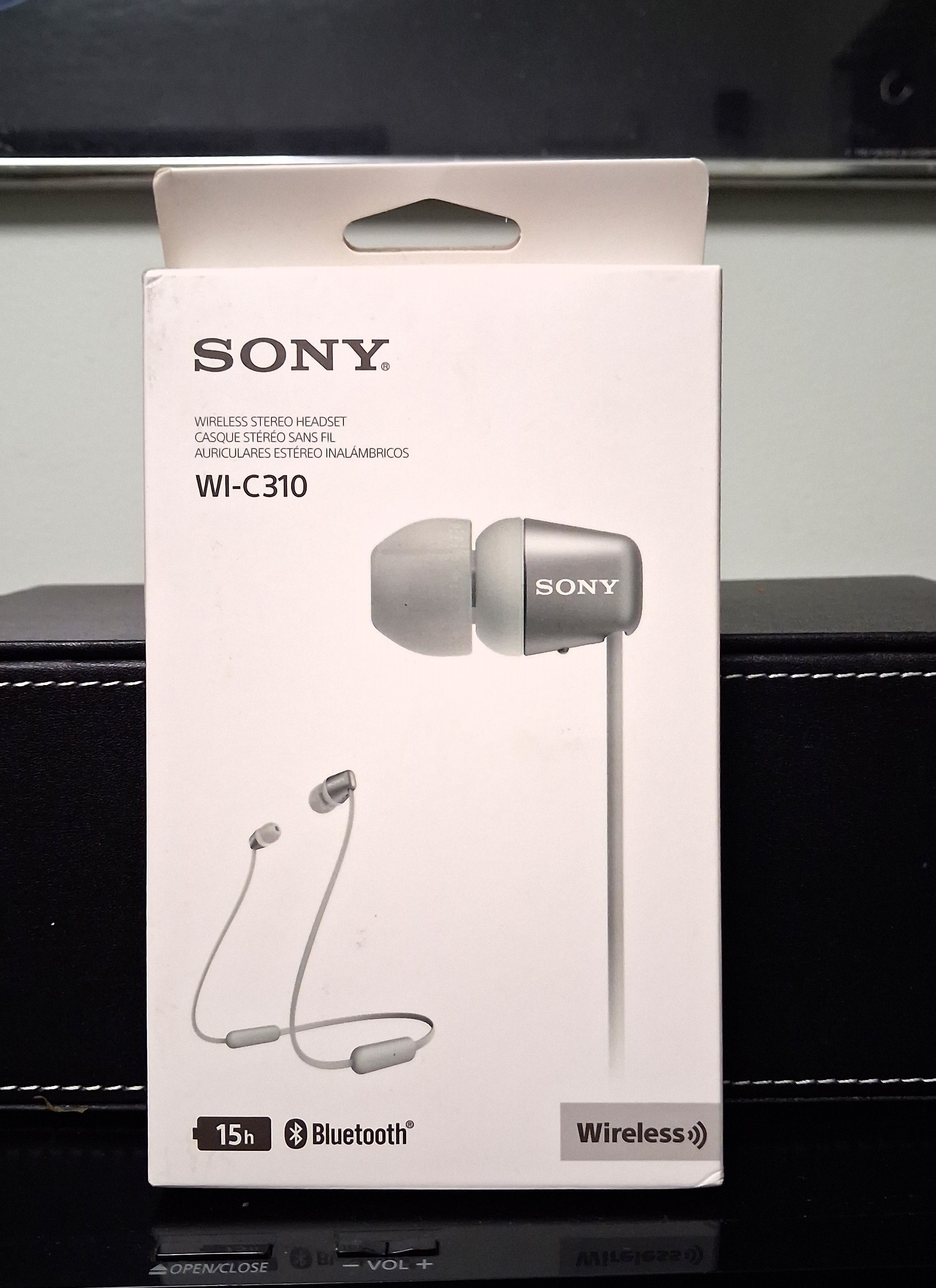 NEW Sony WIC310 Bluetooth Wireless Stereo Headset 15-Hr Playback
