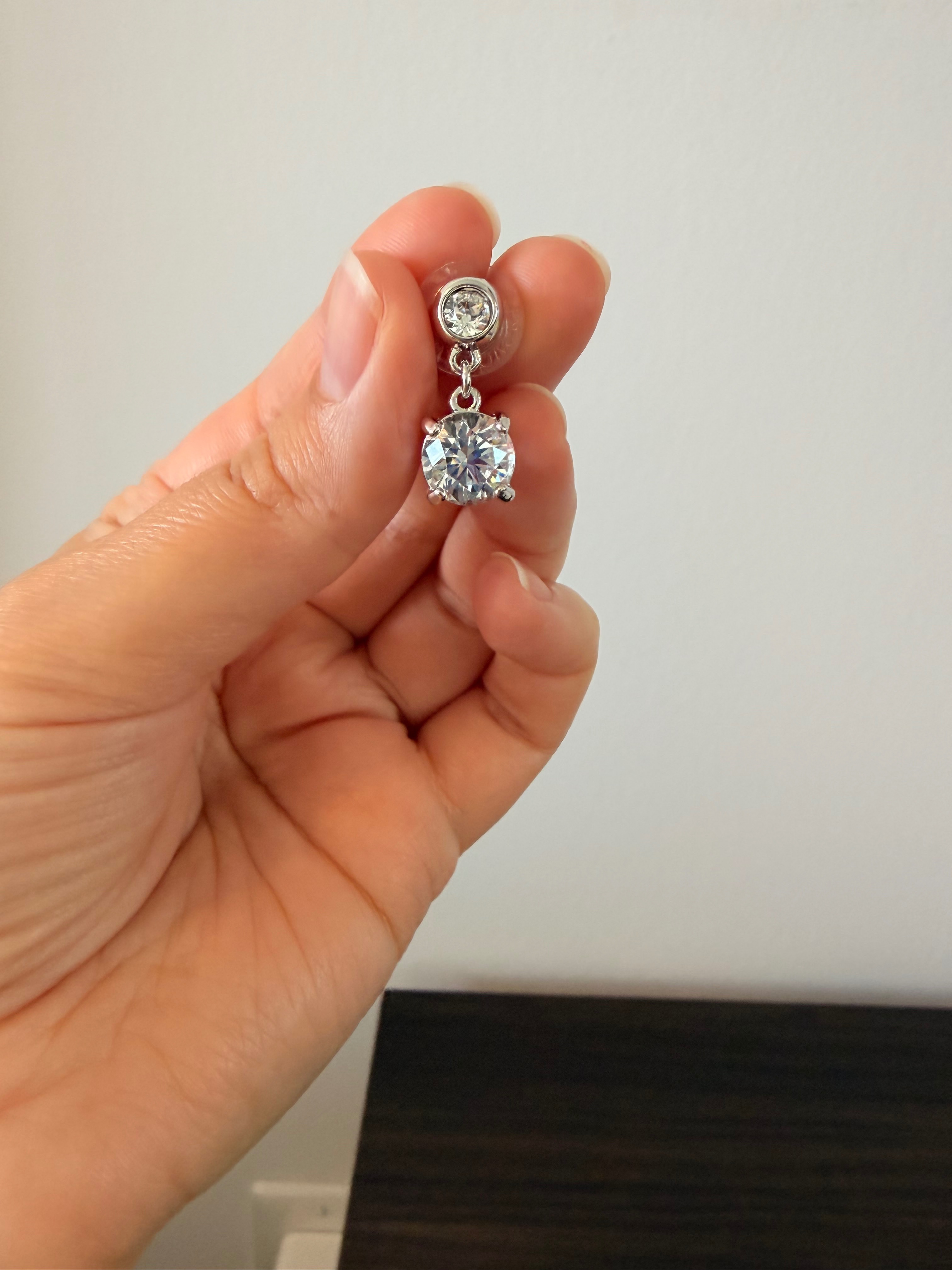 Swarovski Two-Stone Round Drop Earrings - photo 3