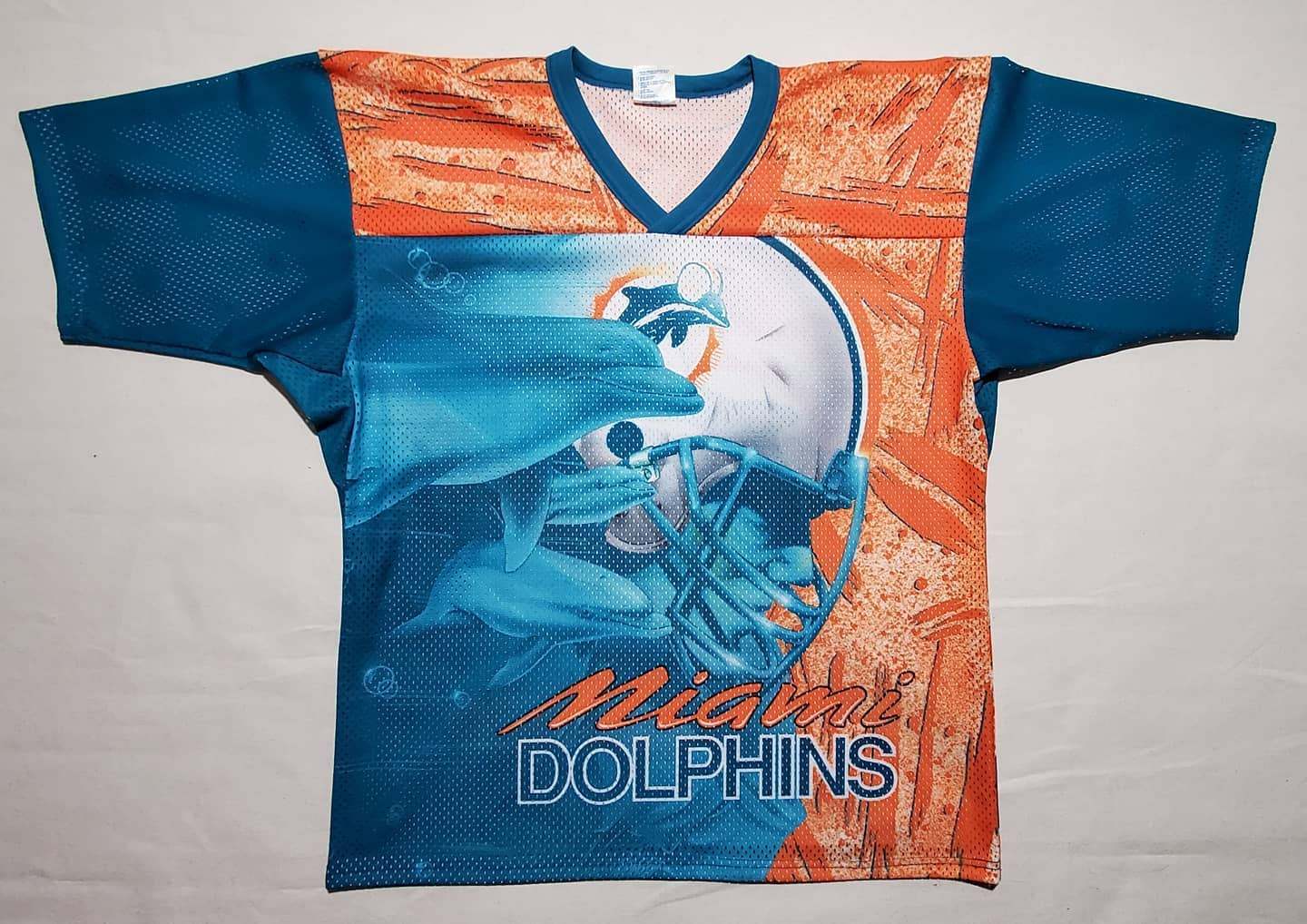 Vintage Miami Dolphins All-Over Print CCM Maska Jersey