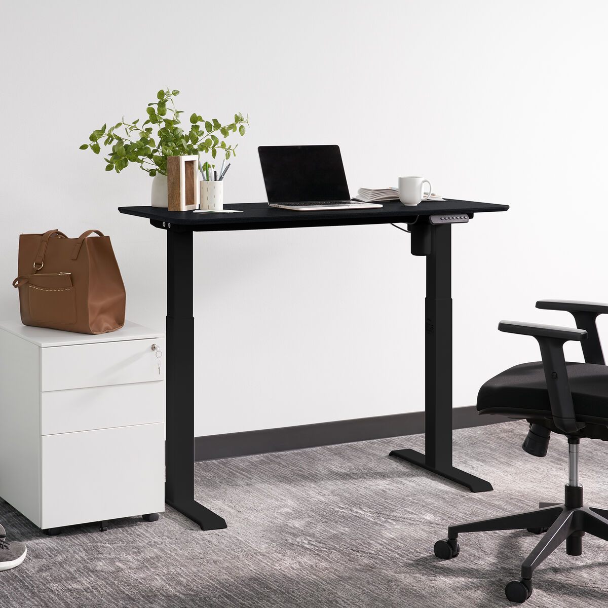 WFH Set: Vari Standing Desk + Chair + Dell 27" Monitor + Stand