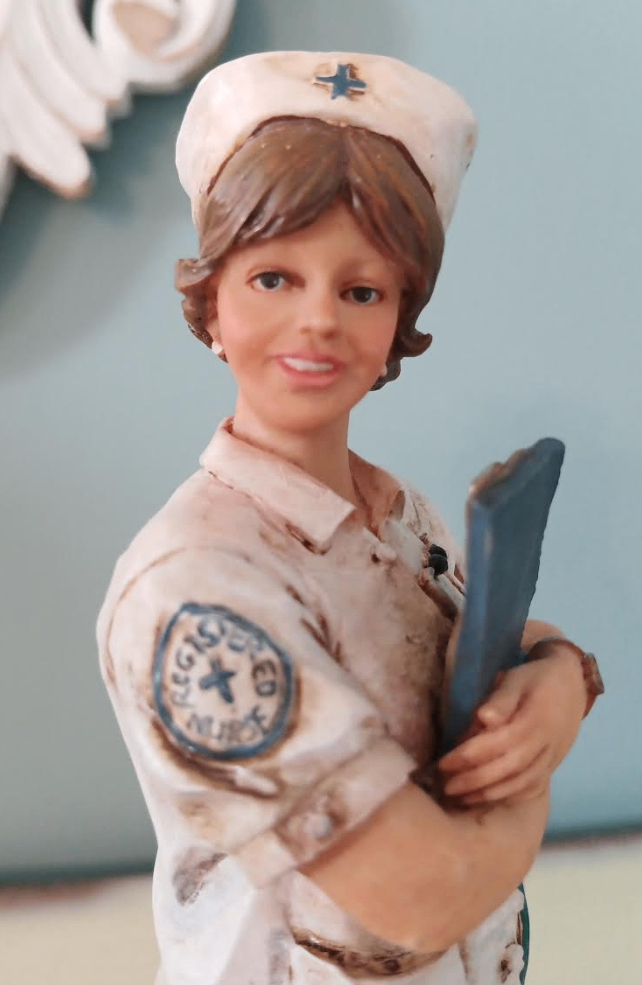 White Caps of Caring "Checkout Checklist" Nurse Figurine 1998