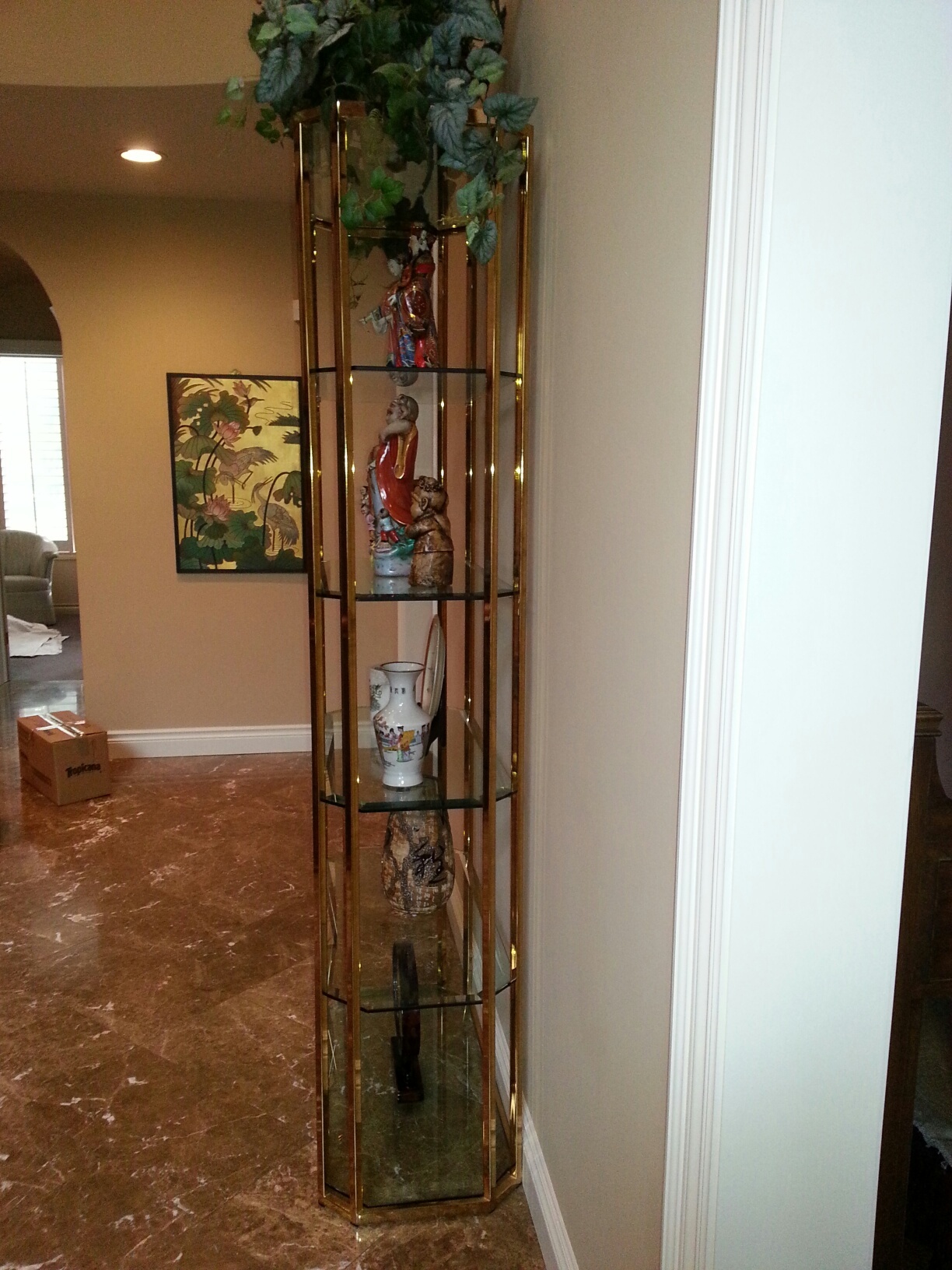 Brass & Glass Etegere - photo 3