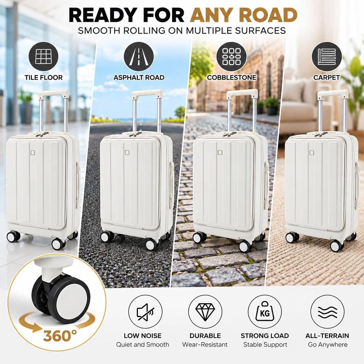 20 Inch Carry-On Luggage with Laptop Compartment - photo 5