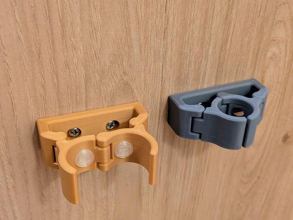 Custom 3D Printed Wall Mount Broom & Tool Holder Sized to Fit