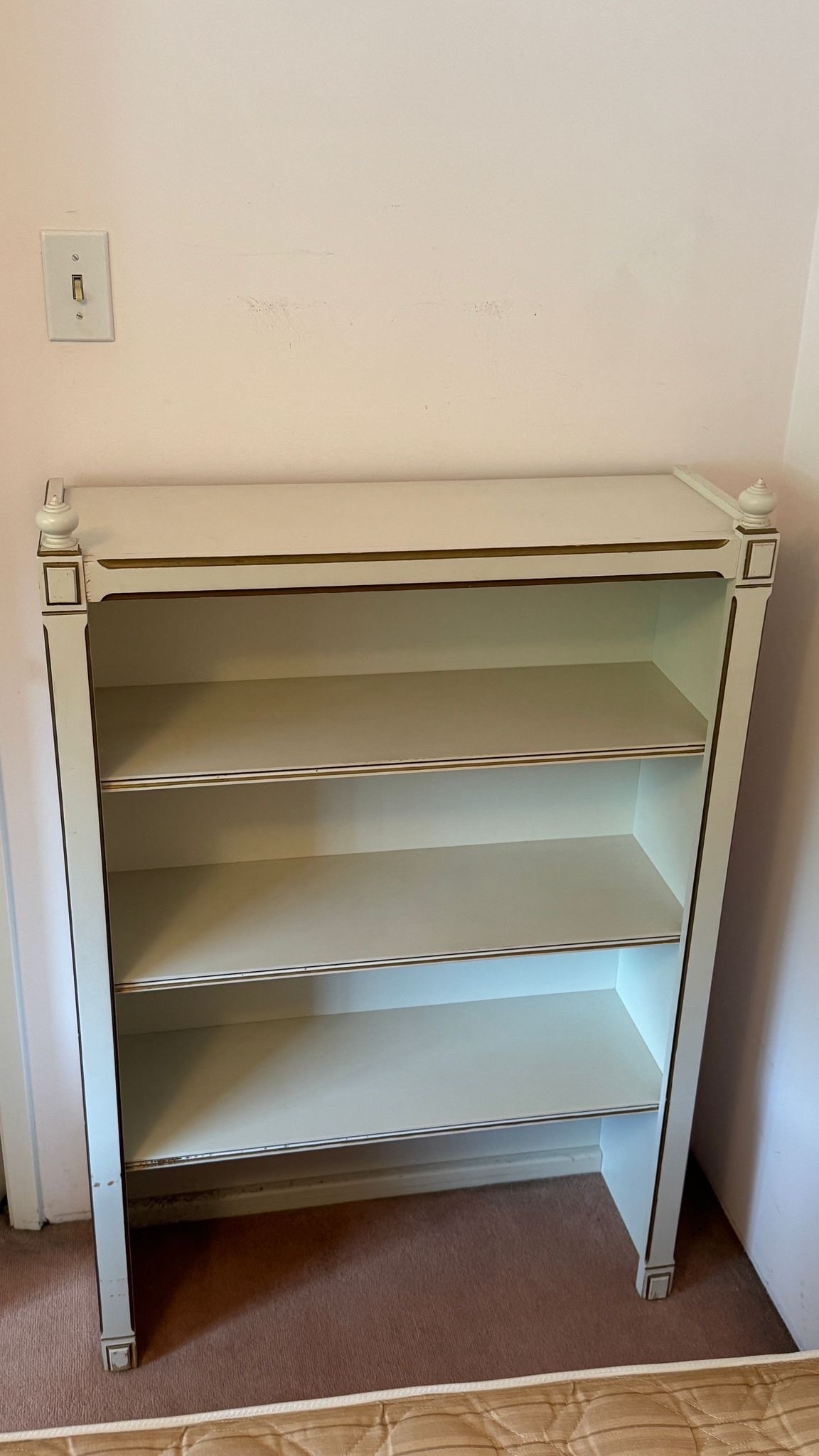 Small White Wood Bookcase – C$45