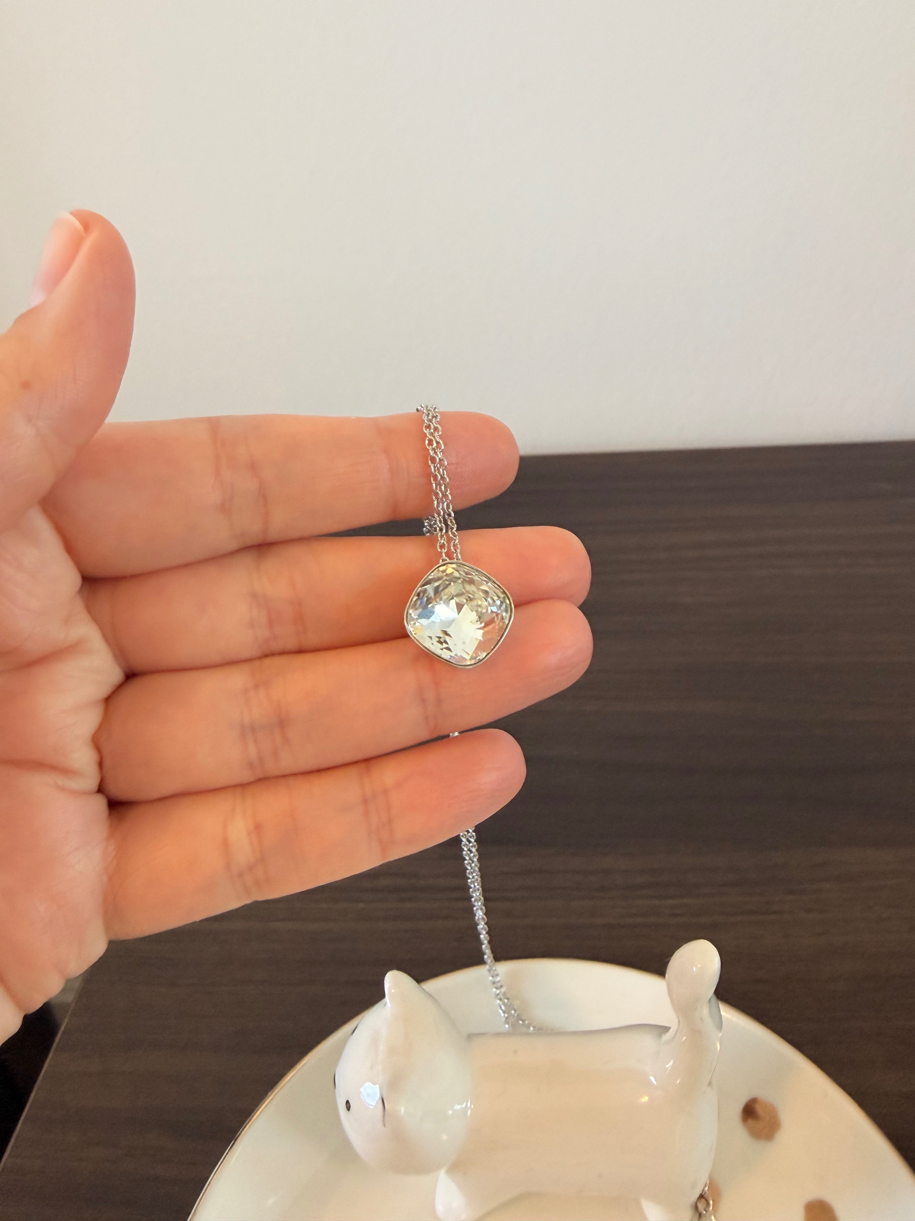 Swarovski Cushion Cut Crystal Pendant Necklace - photo 3