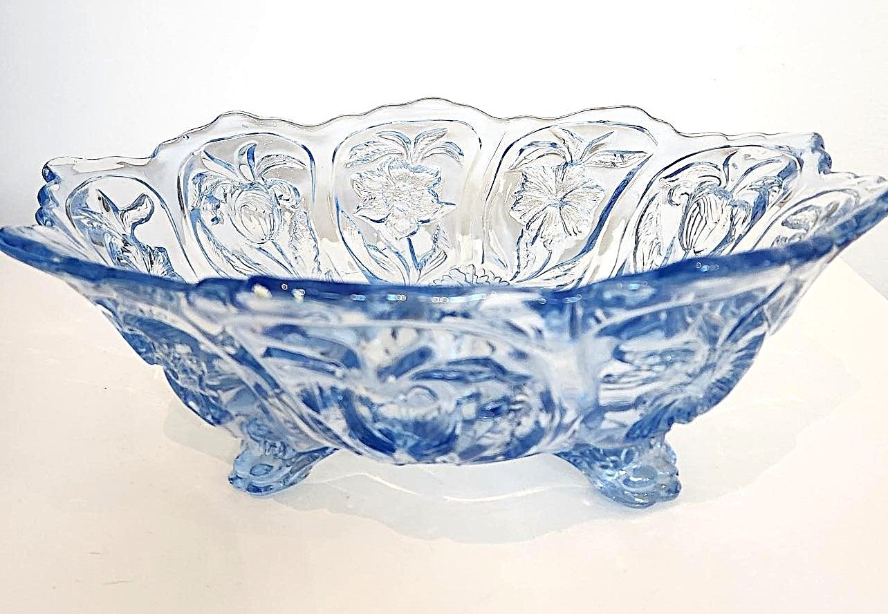 Vintage Cambridge "Everglades" 3-Footed Console Bowl