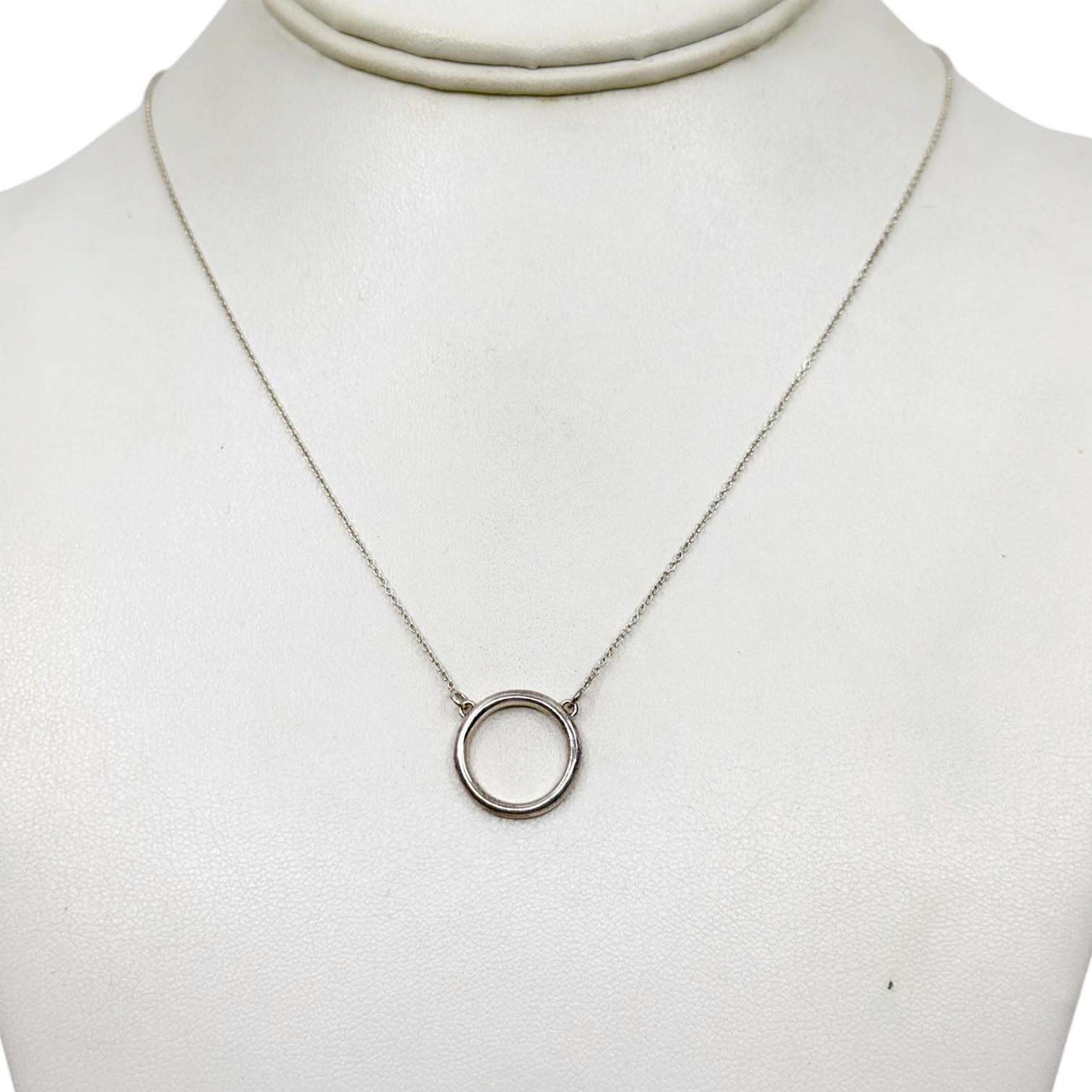 sterling silver circle necklace - GM1021 - photo 2