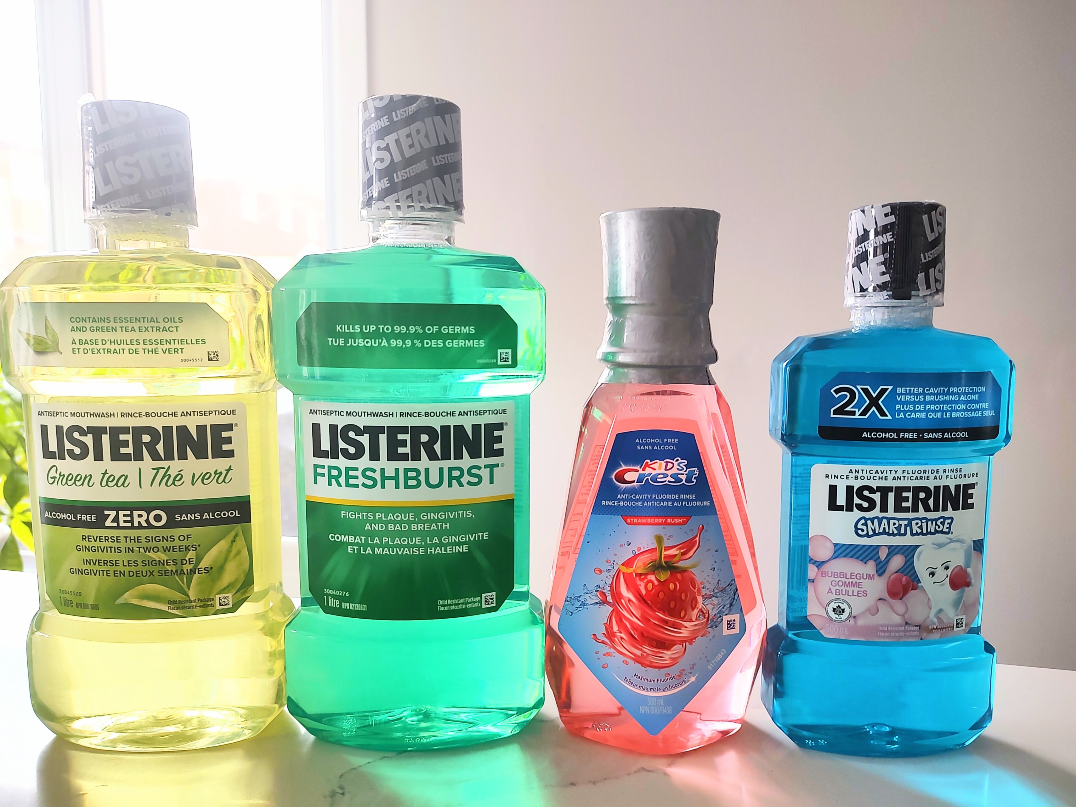 (2 for $10) Brand New Listerine / Crest Mouthwash 1L/bottle
