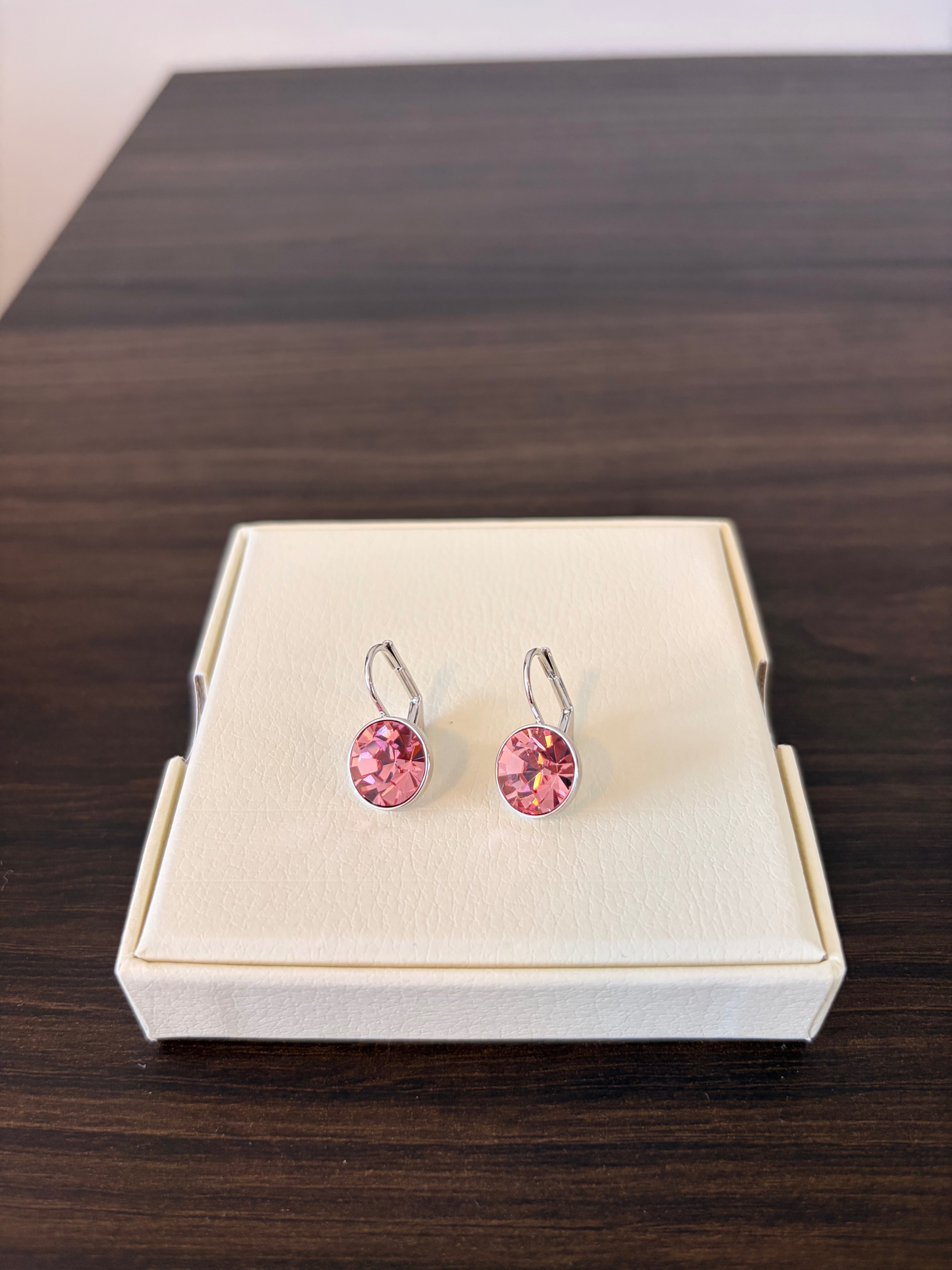MYJS Bella Pink Crystal Drop Earrings