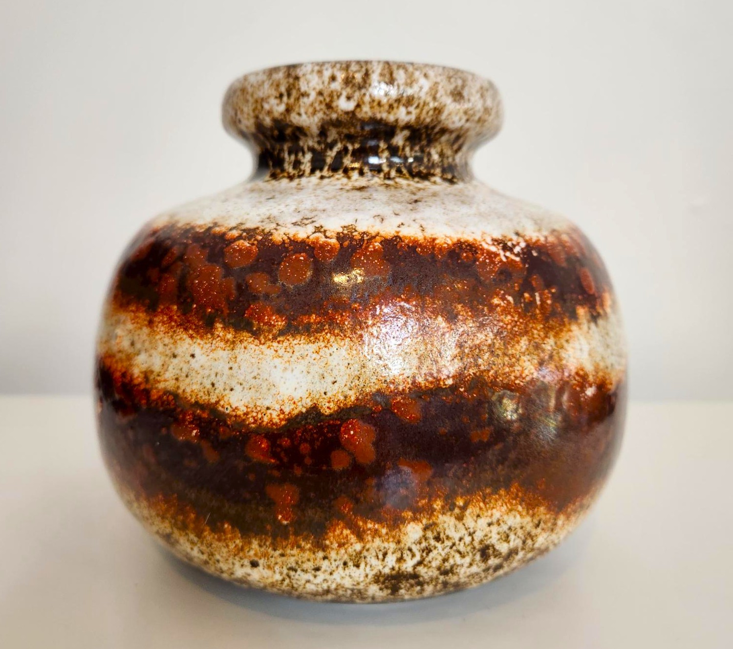 W. German Ball Vase, Fat Lava Glaze, Scheurich Keramik 284-15 - photo 4