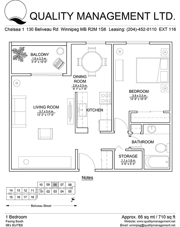 1 Bedroom Apartment – St. Vital | $1,285 Utilities Included