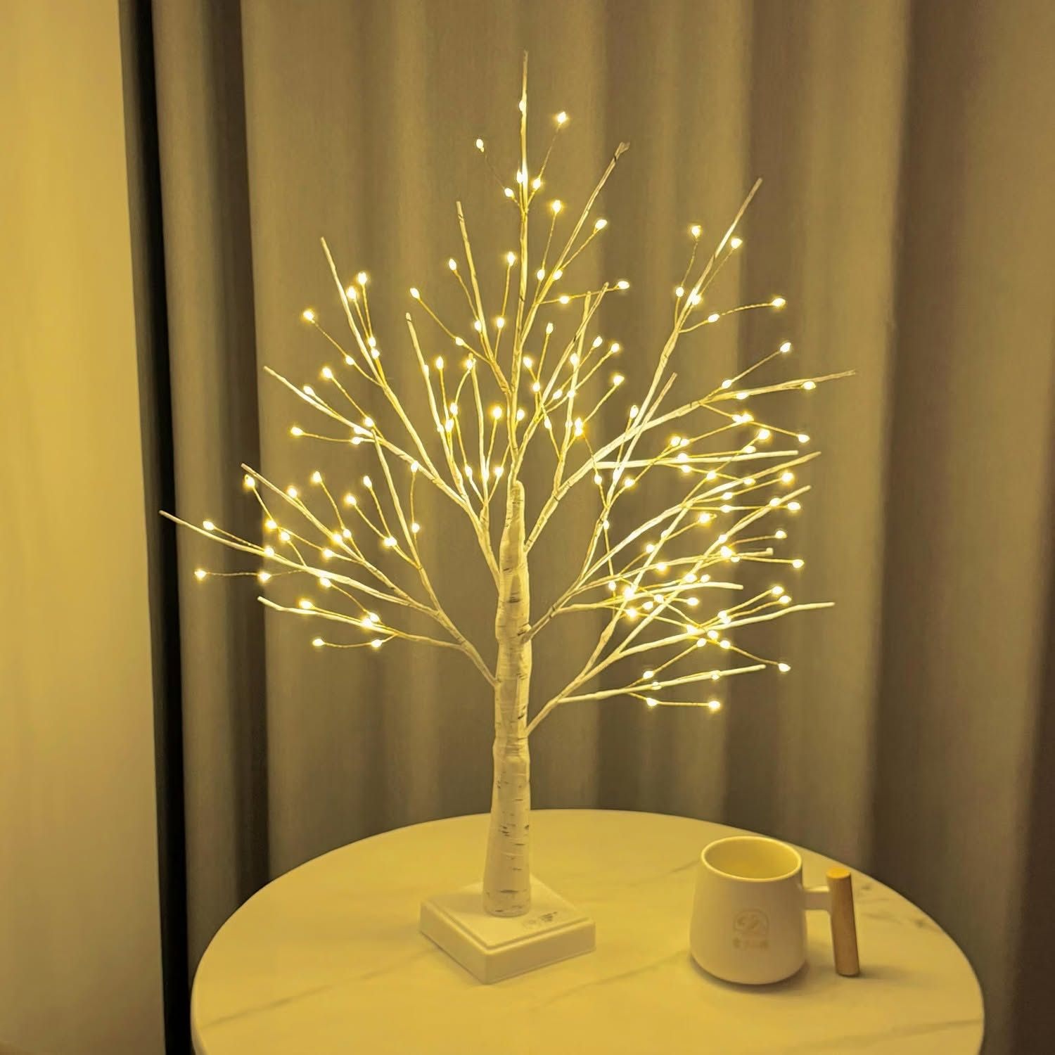 144 LED Artificial Tree Lights with Timer, DIY Birch