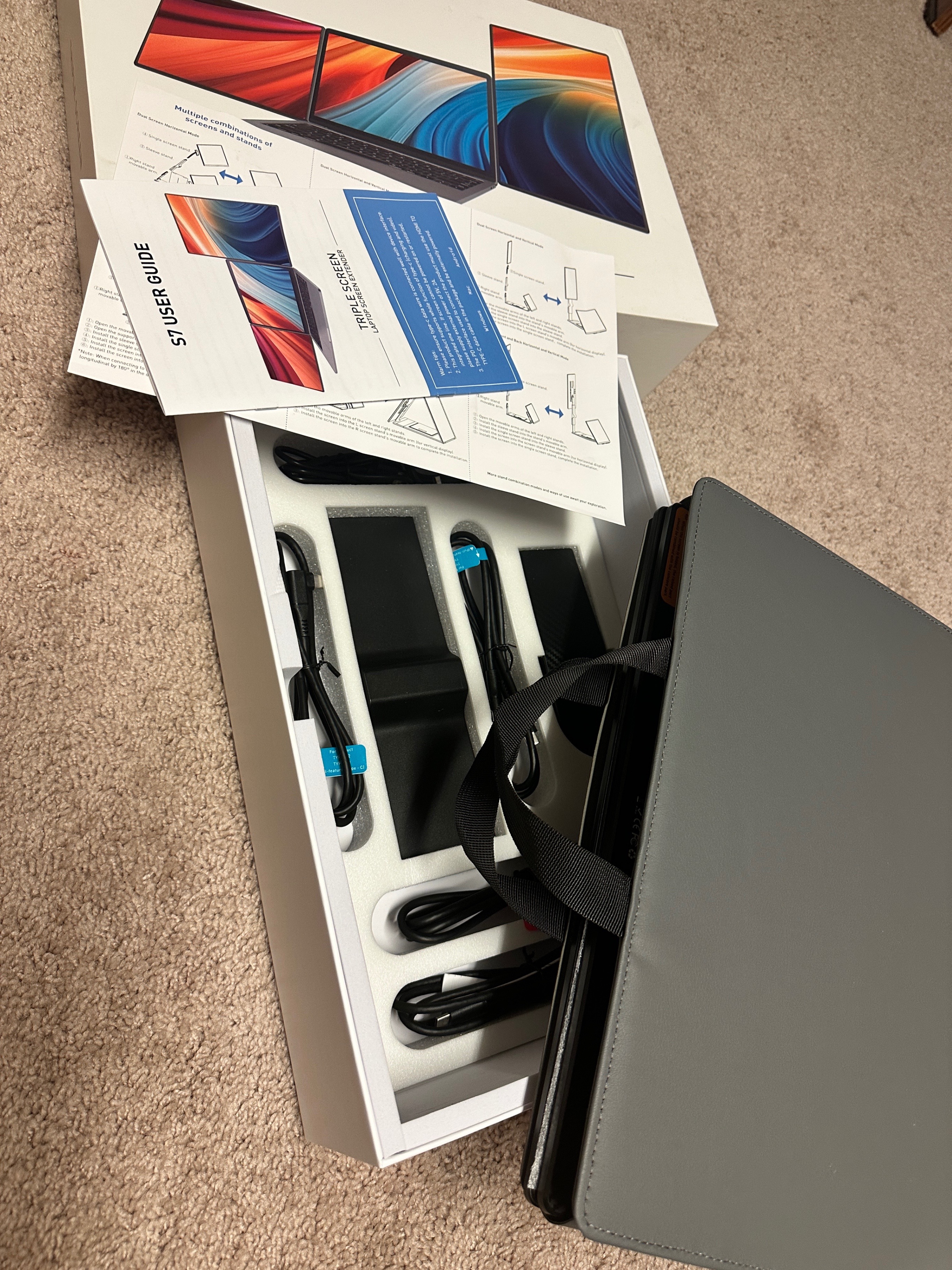 16" Triple Laptop Screen Extender 1200P IPS Portable Detachable