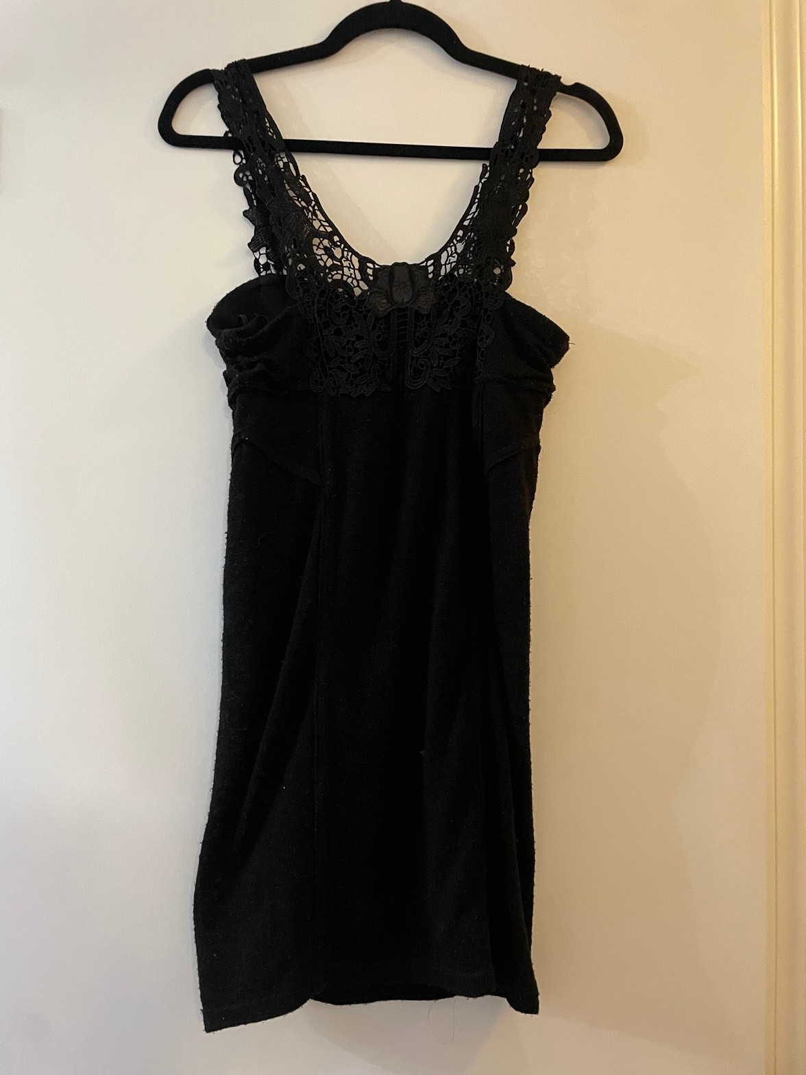 Black lace bodycon dress, size XS - photo 2