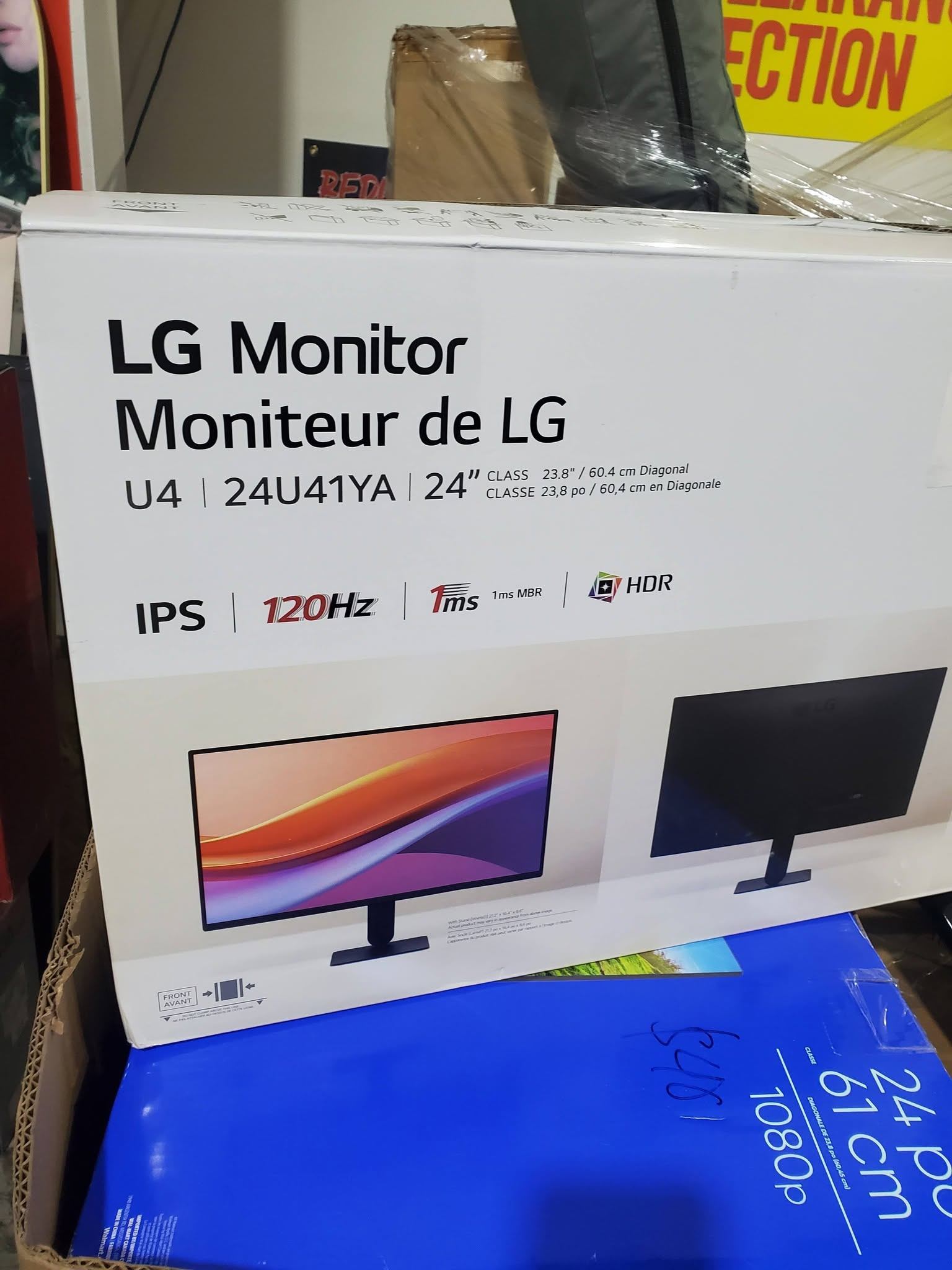 LG 24U41YA‑B – 23.8" Full HD 120Hz IPS Monitor 🖤🖥️ Brand New •