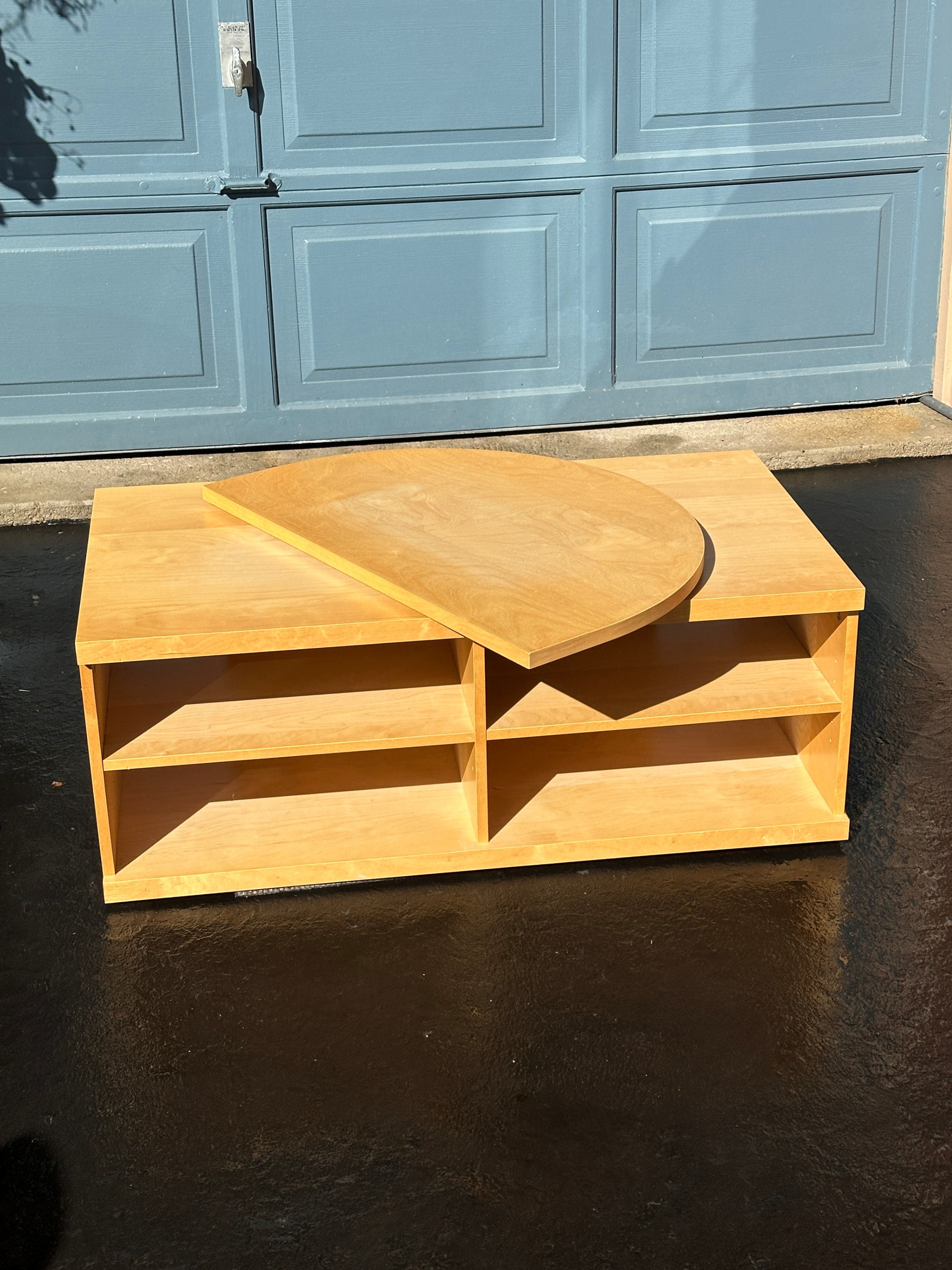 IKEA TV Stand Birch Finish, Adjust Shelf, Removable TV turntable - photo 4