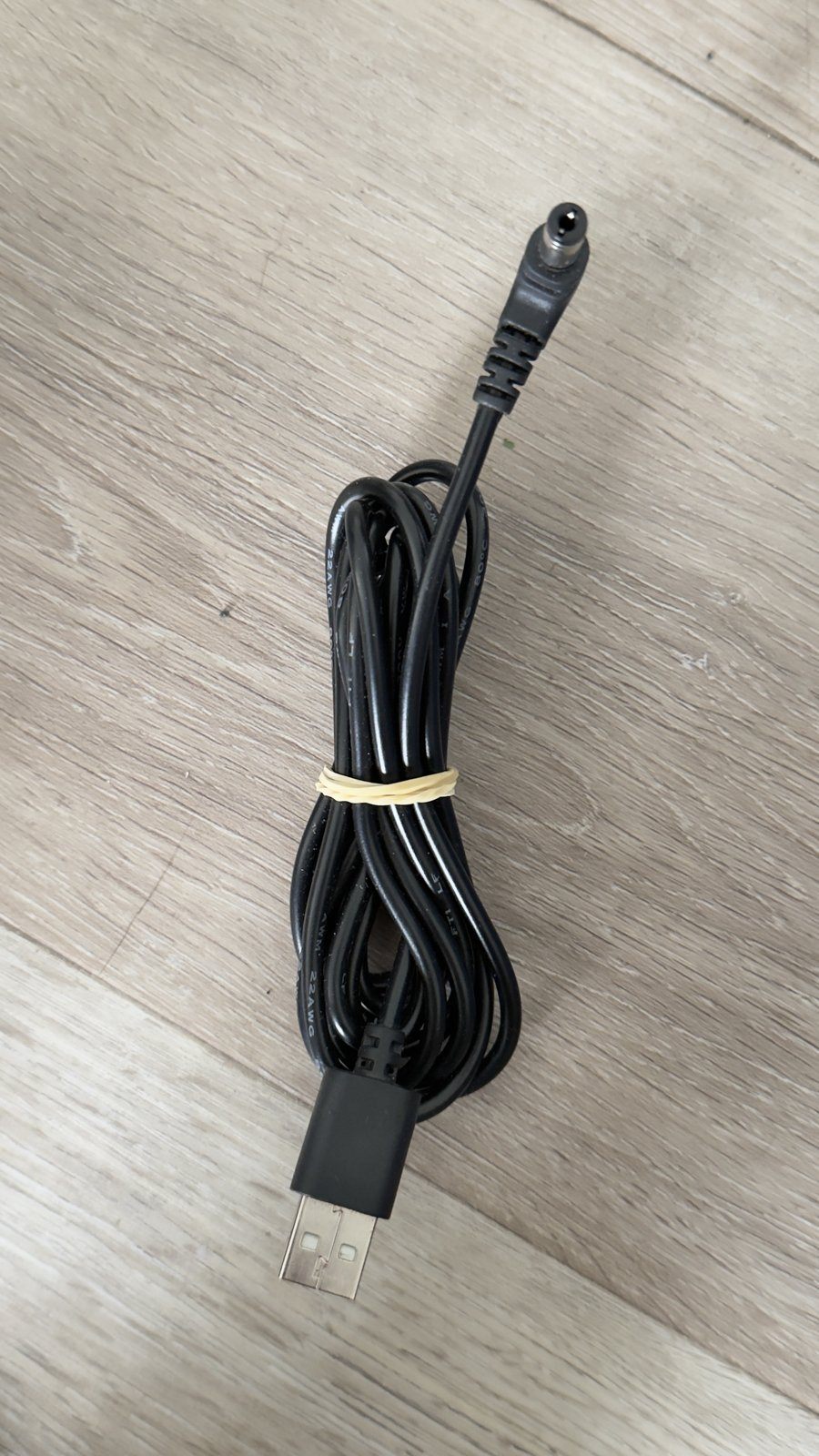 USB to DC Barrel Plug Power Cable – Straight Plug