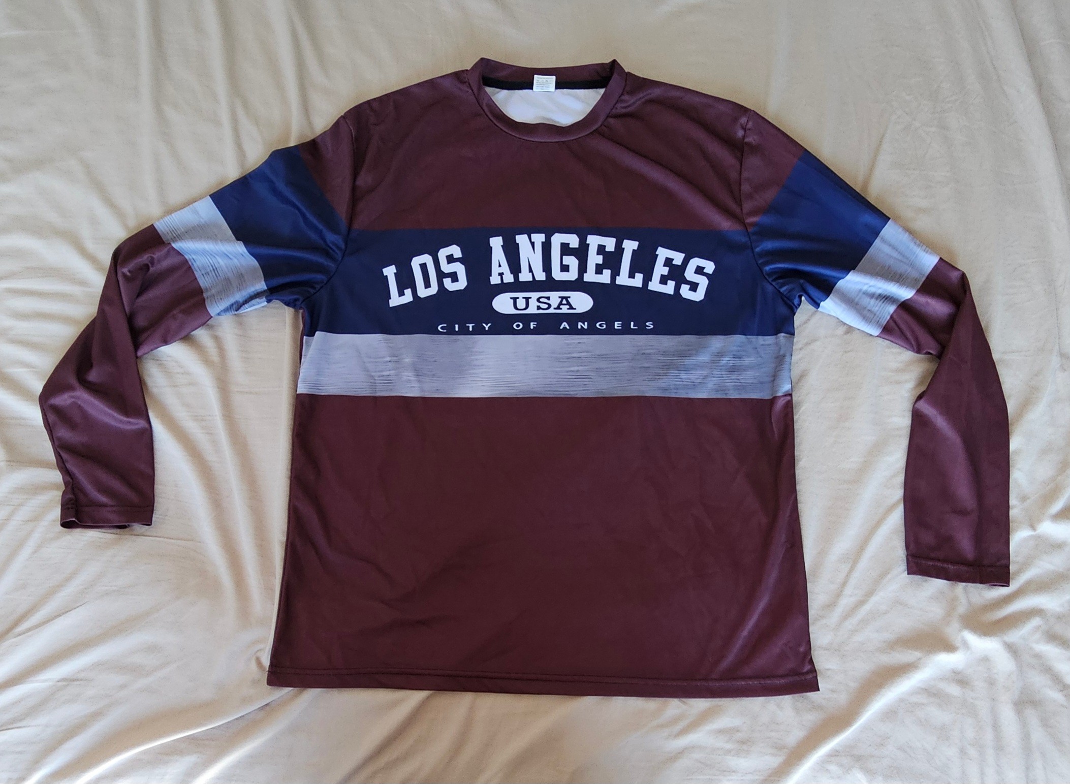 BRAND NEW MEN'S LONG SLEEVE T-SHIRT (2XL - MAROON)