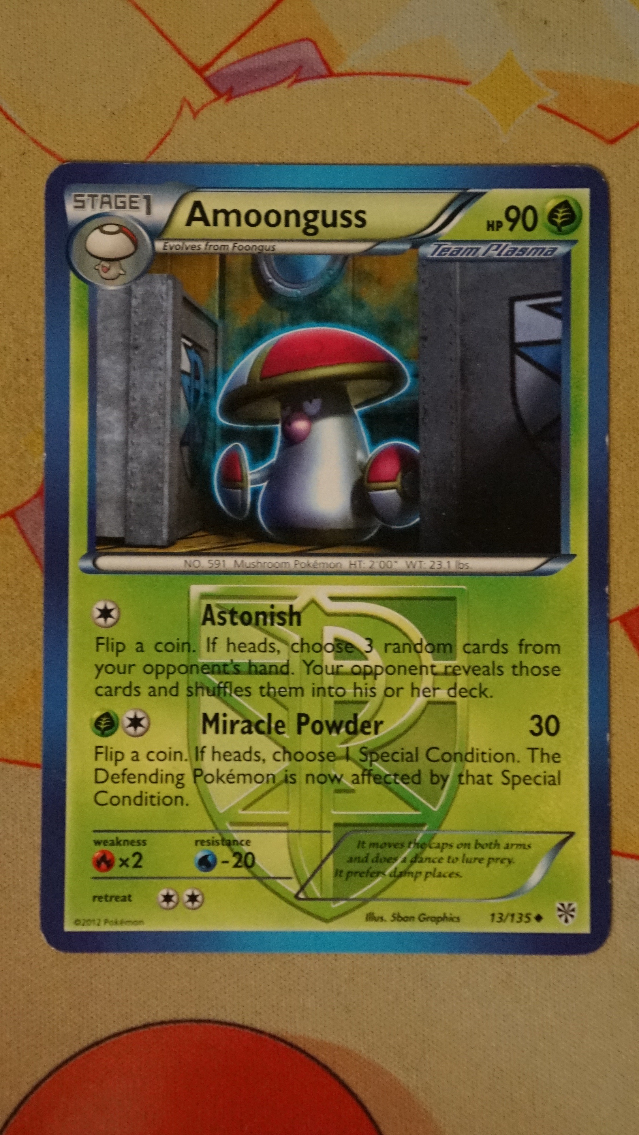 Pokemon Amoonguss 13/135 Plasma Storm NM - photo 3