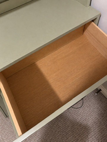 Tall Wood Storage Cabinet / Hutch with 3 Drawers - $100 - photo 4