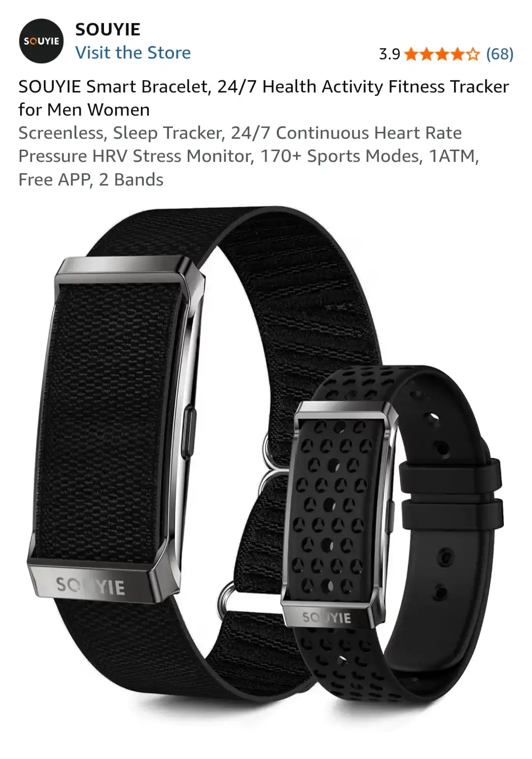 SOUYIE Smart Bracelet Fitness Tracker