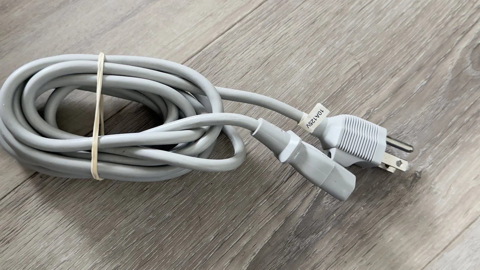 Grey Power Cord – 3-Prong to IEC C13 - photo 2