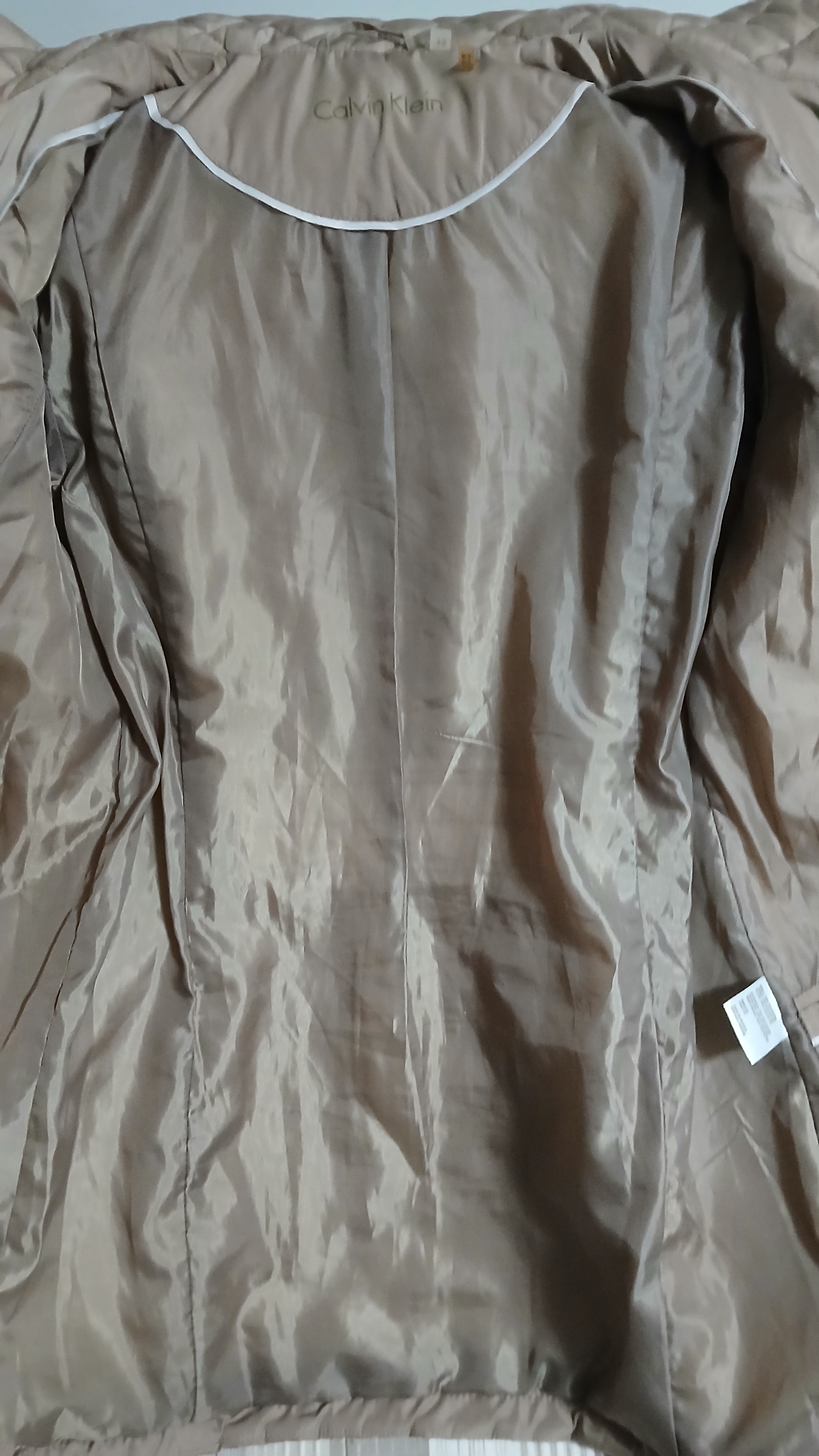 Calvin Klein Quilted Jacket With Removeable Hood, XS, Like New - photo 5
