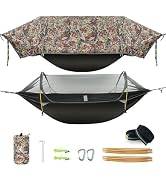 Rivenlo Camping Hammock Tent with Mosquito Net & RainFly