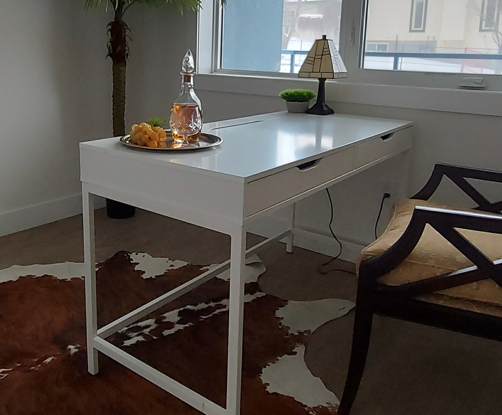 IKEA White Desk with Drawers – $85
