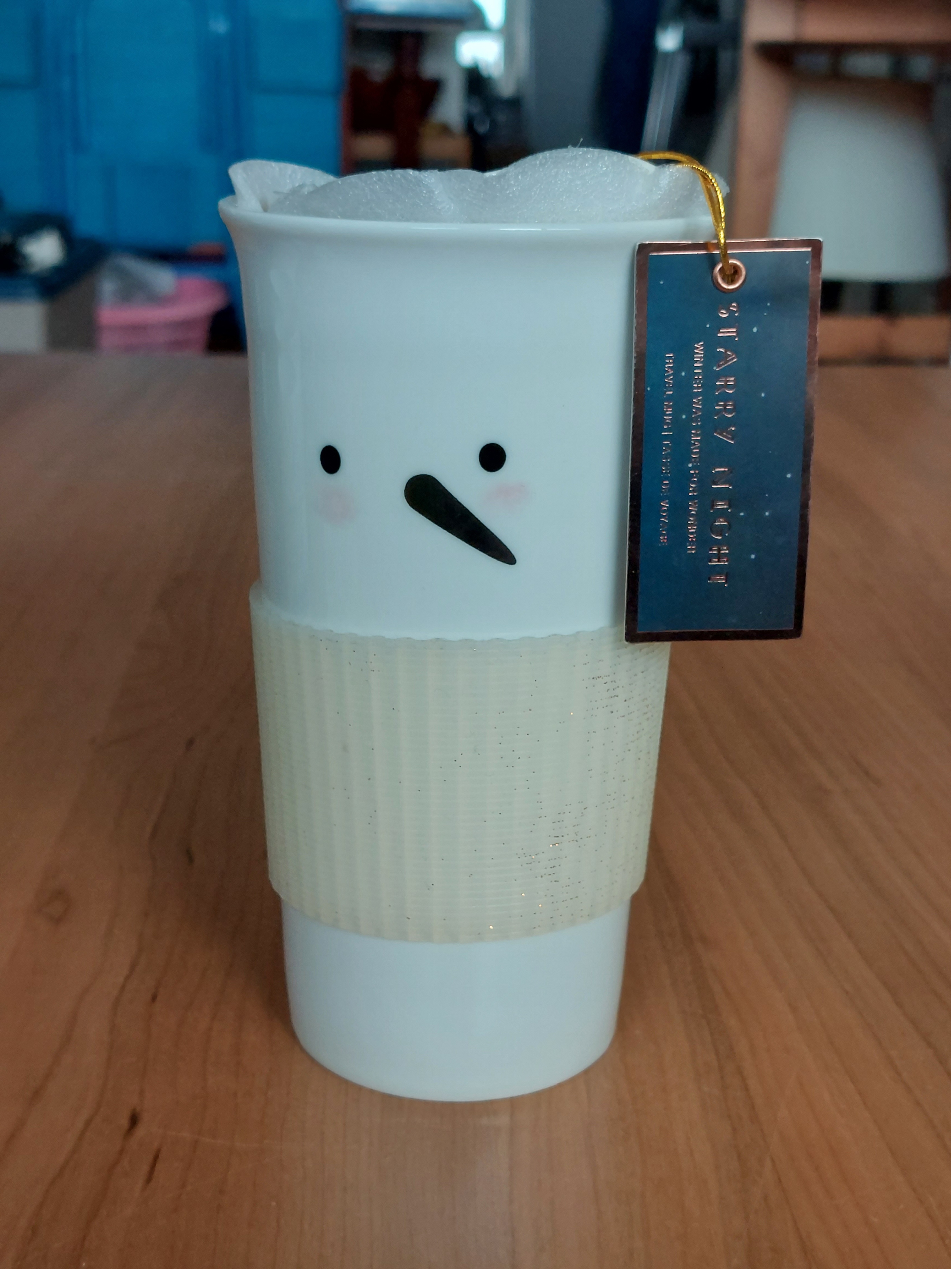 Christmas Cute Snowman Tall Travel Mug
