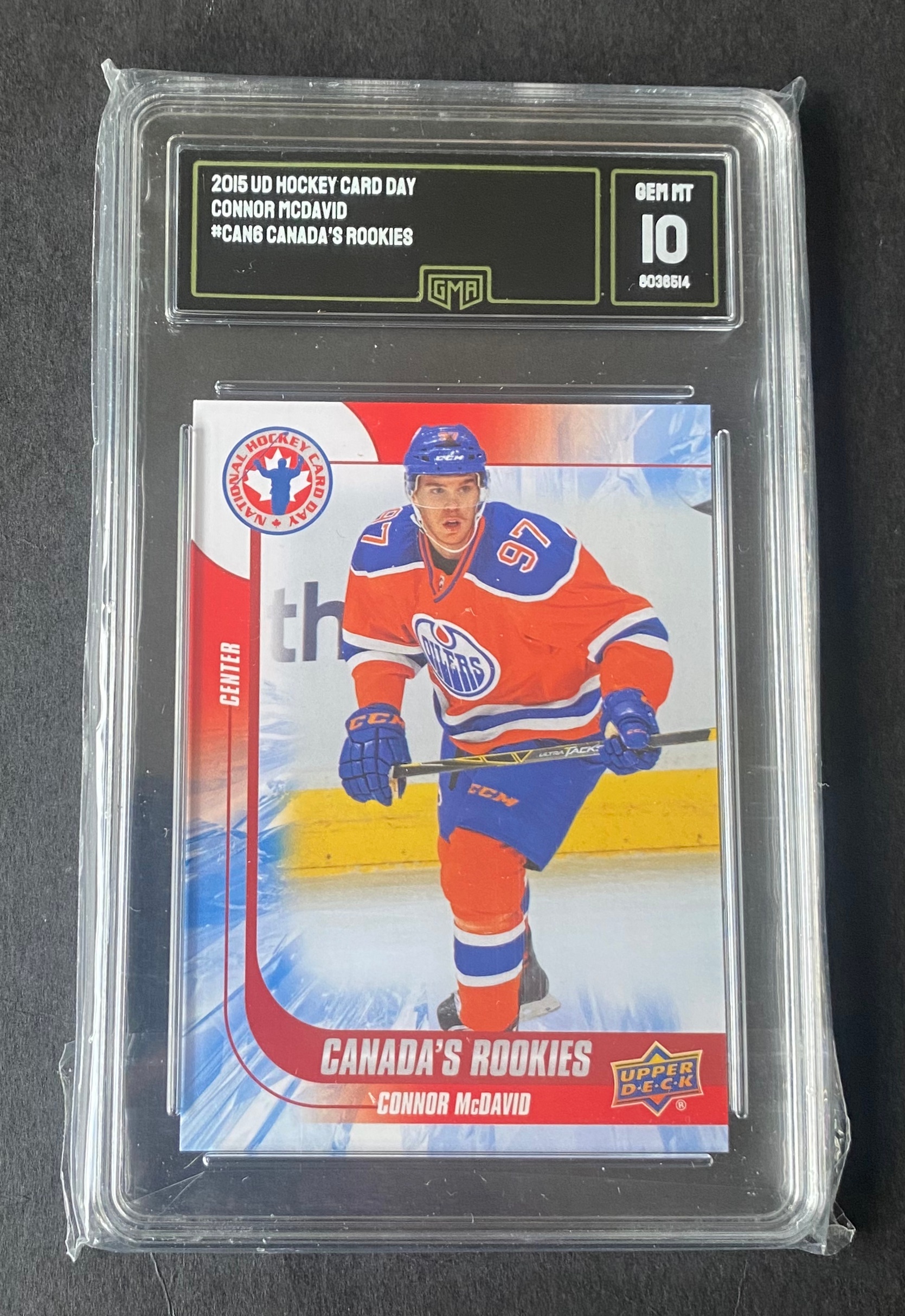 2015 Edmonton Oilers Connor Mcdavid Rookie #CAN6 Mint GMA 10