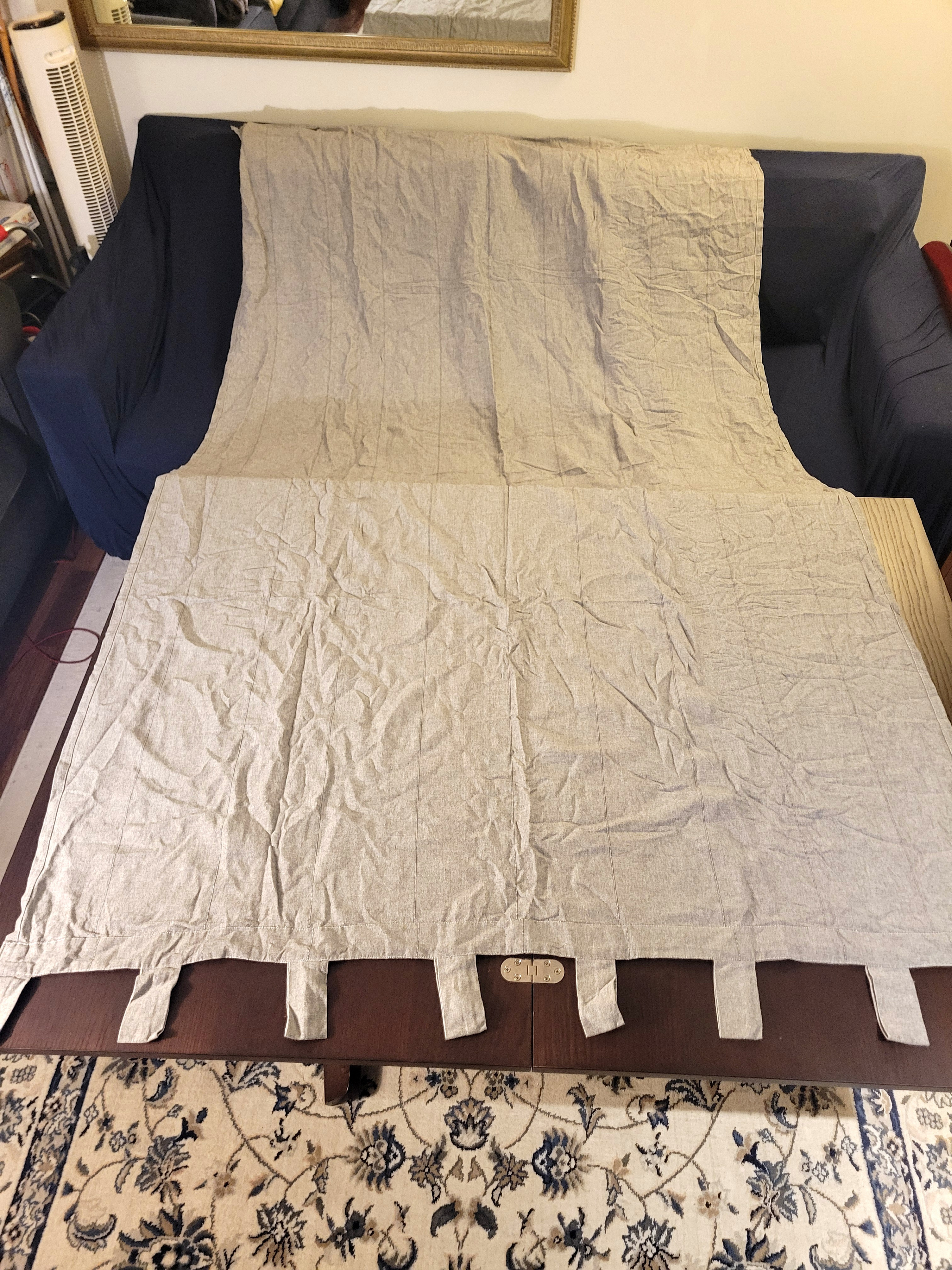 50 x 90 " linen curtains (set of 2)