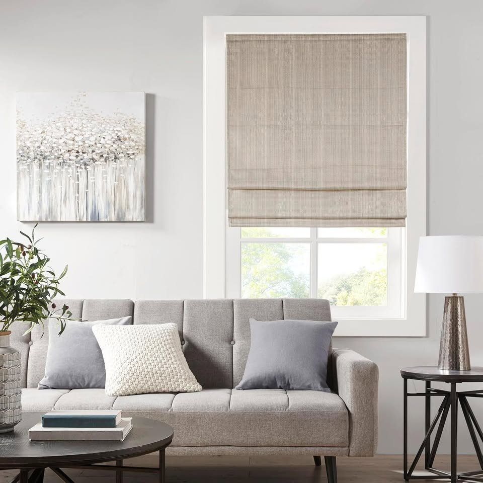 NEW Madison Park Roman Shade, Darkening Blind Cordless 29"x64"