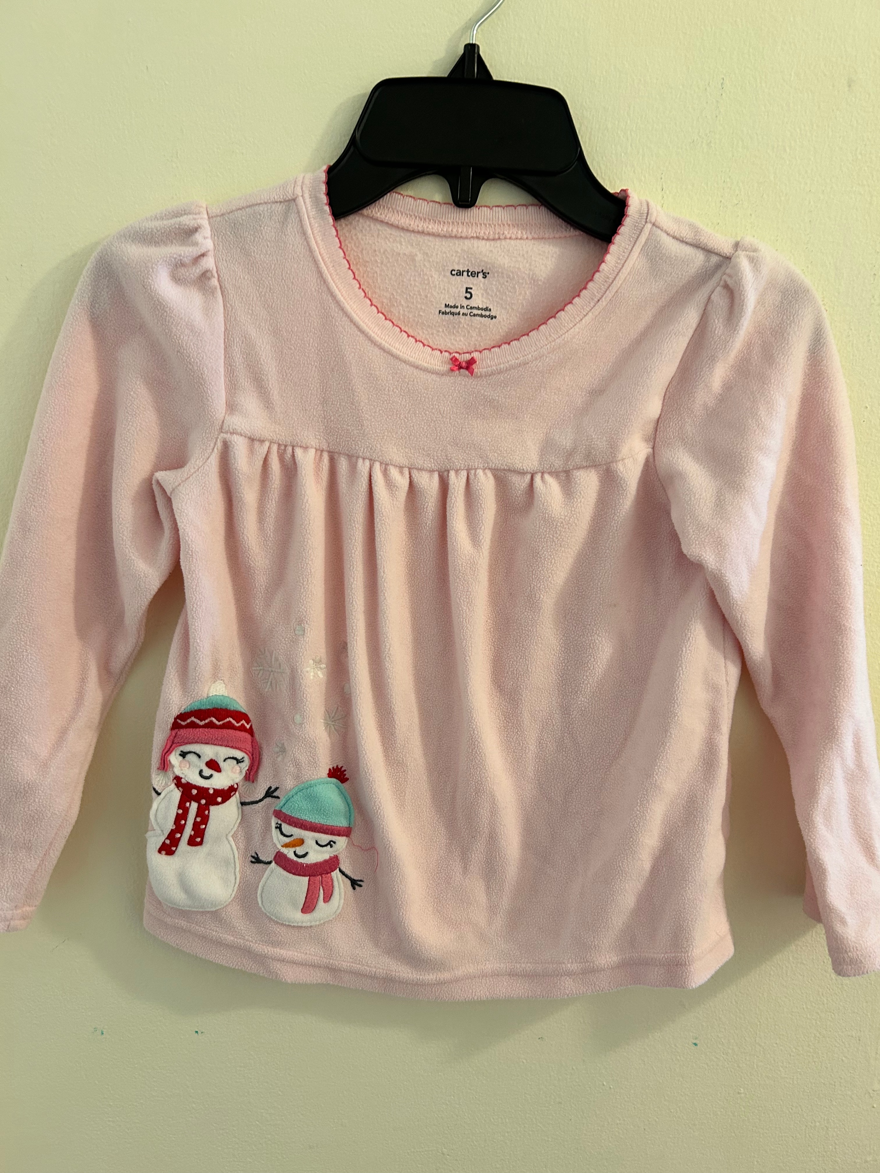 Carters 5T Soft Velvety Long Sleeve Shirt