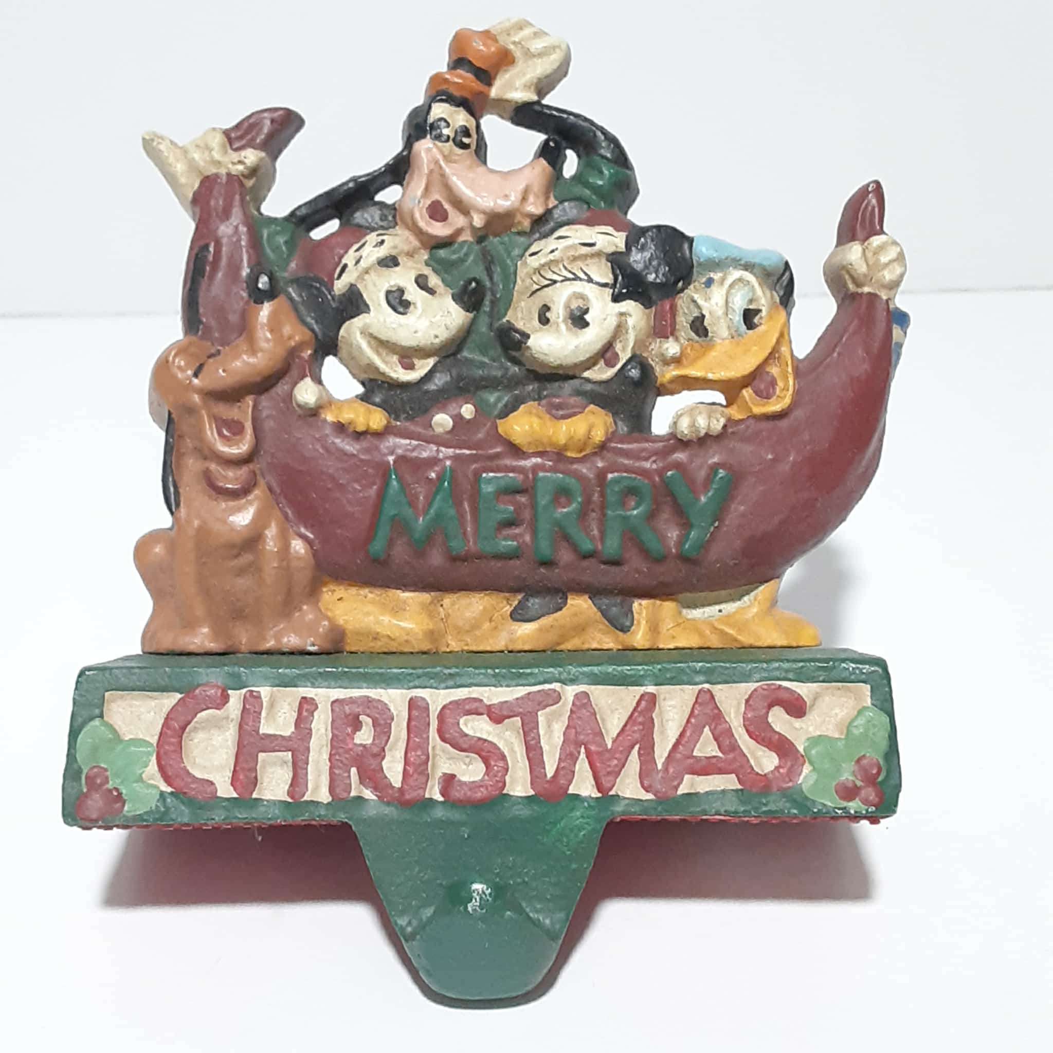 Disney Mickey & Friends Cast Iron Christmas Stocking Holder - photo 3