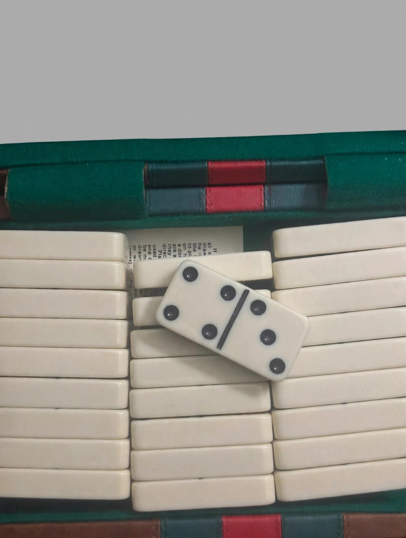 Vintage Domino Set Storage Box Classic Game Night - photo 2